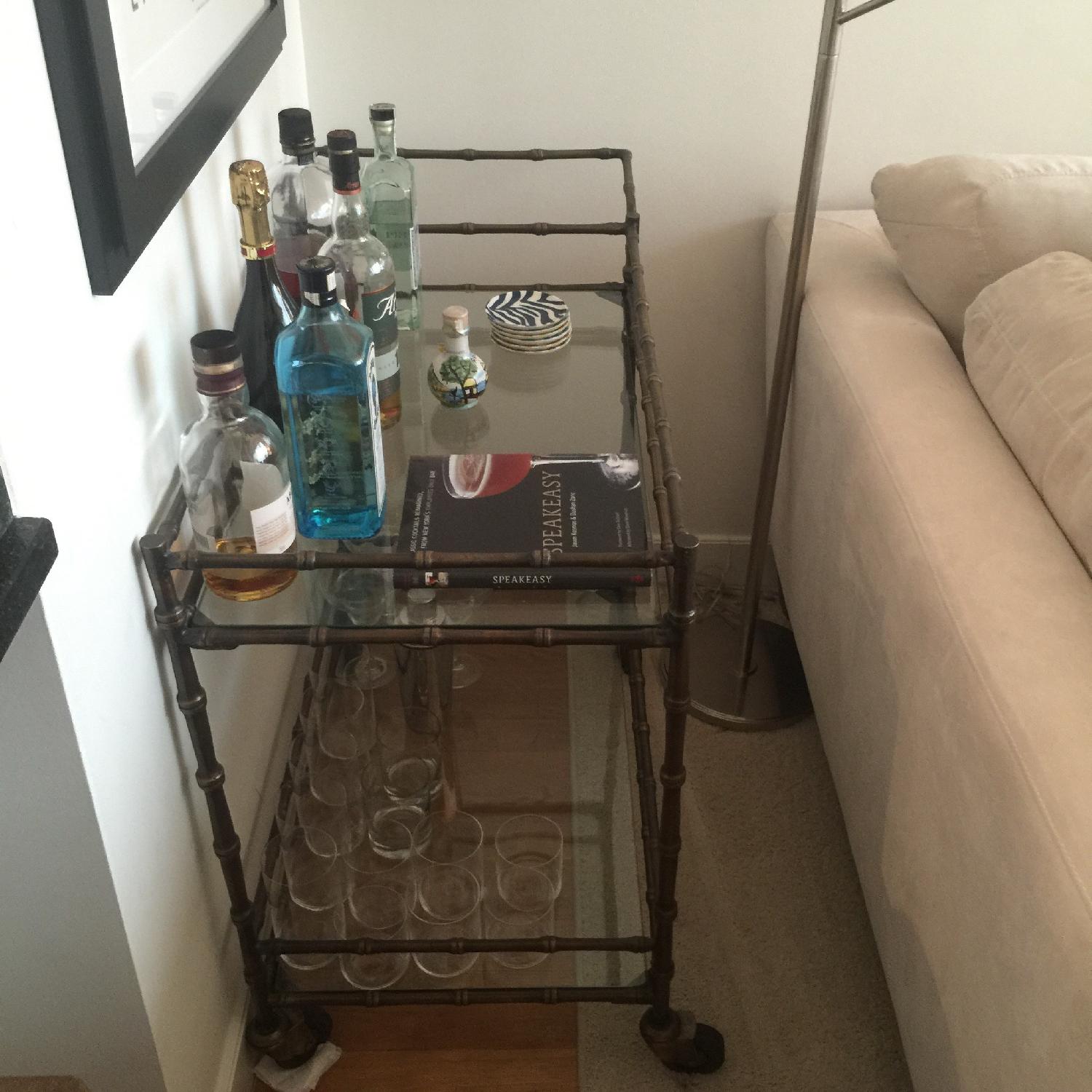 Ballard Designs Bamboo Bar Cart - image-2