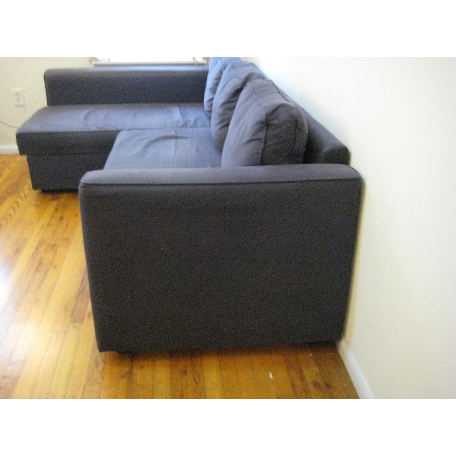 Ikea Blue Sleeper Sofa AptDeco