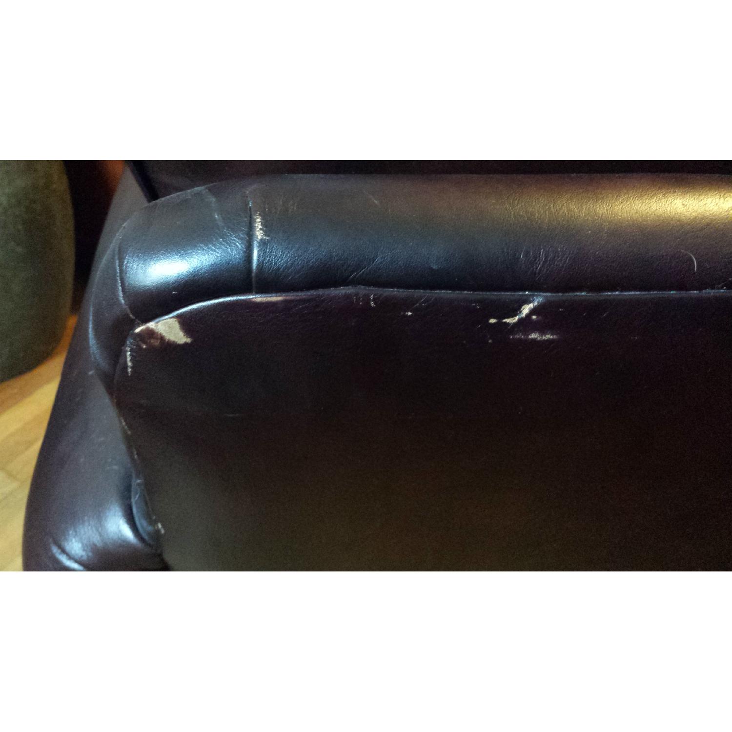 Leather Club Chair w/ Ottoman - image-5