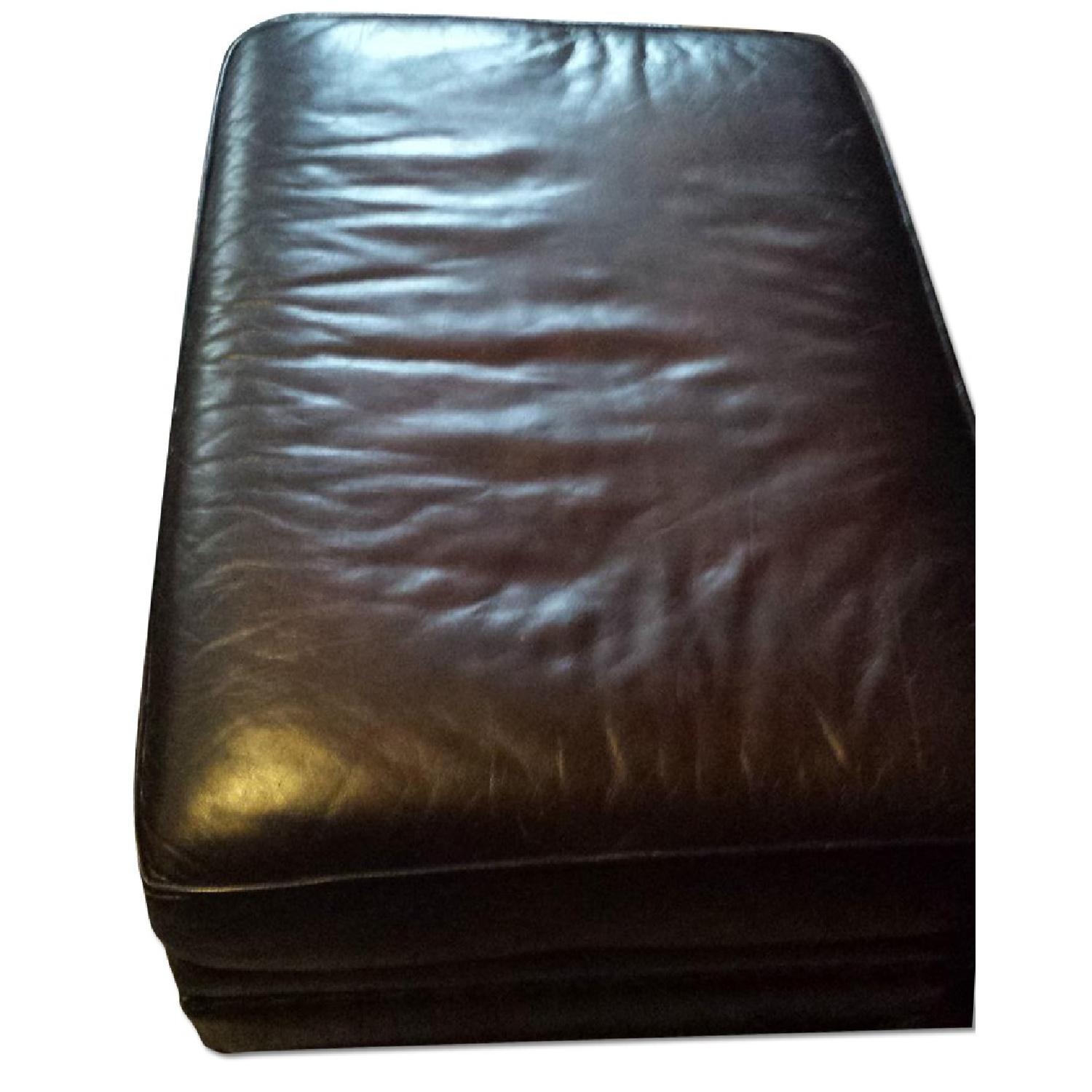 Leather Club Chair w/ Ottoman - image-10