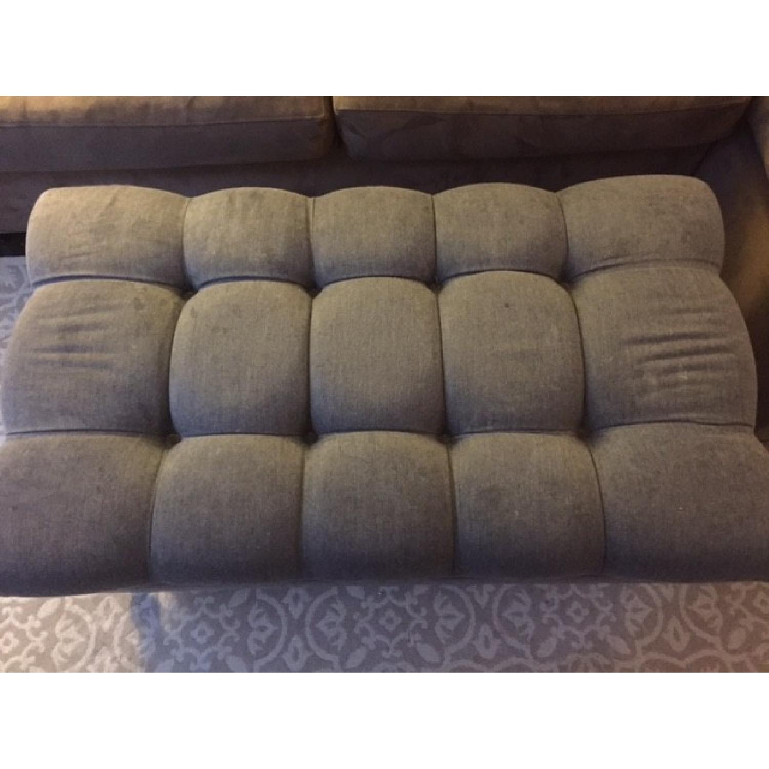 Crate & Barrel Custom Ottoman w/ Storage - image-1