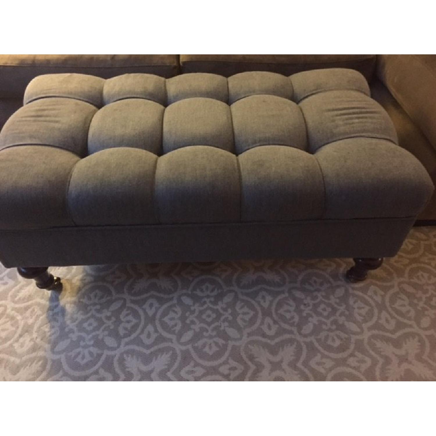 Crate & Barrel Custom Ottoman w/ Storage - image-2