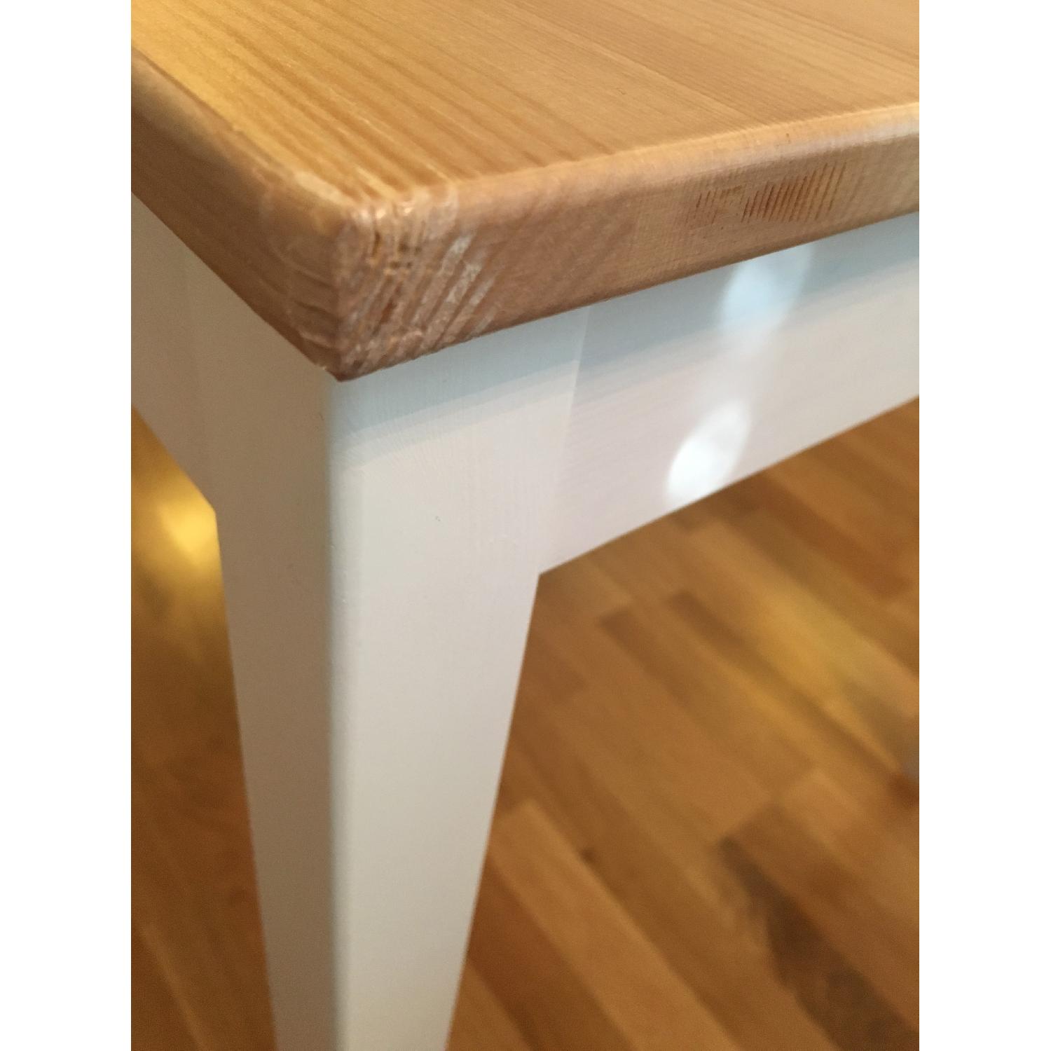 Wood Table w/ White Base - image-7