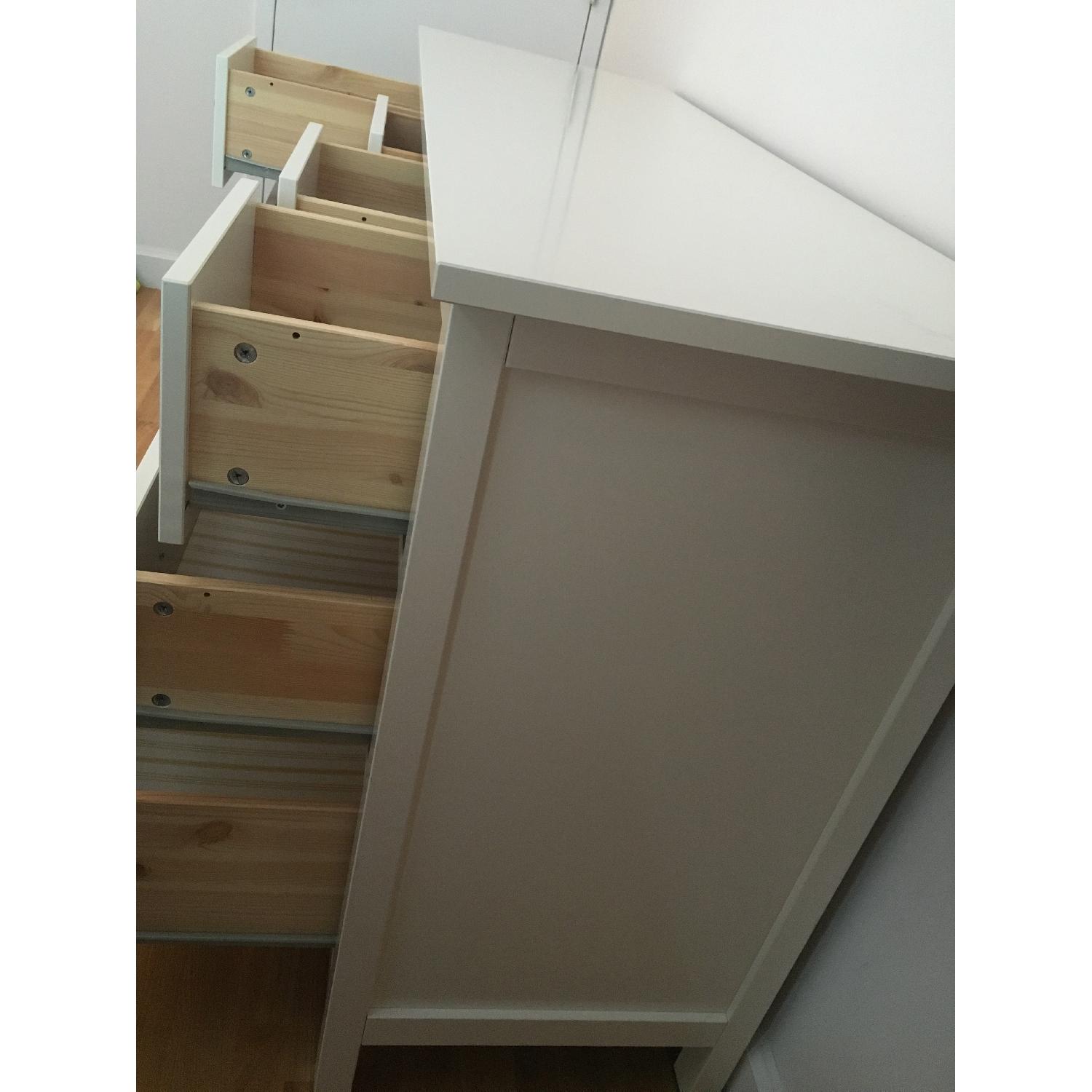 Ikea White Dresser w/ Hand Painted Gold Knobs - image-2