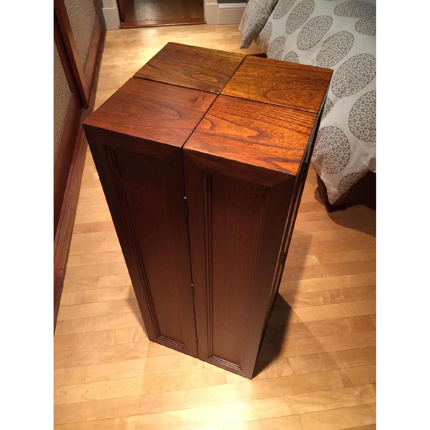 Pottery Barn Mahogany CD Storage Racks - Pair - image-2