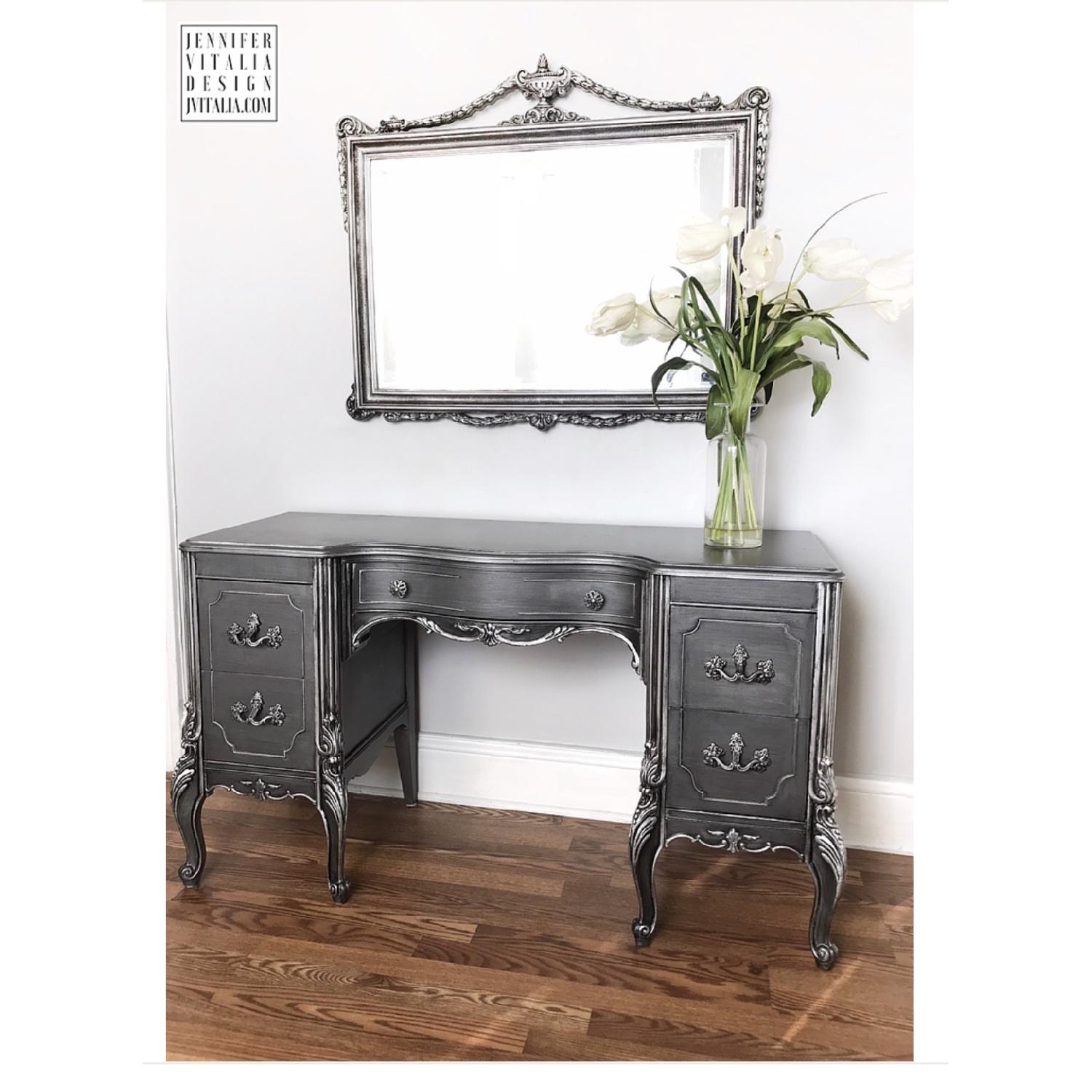 Louis XV French Makeup Vanity Desk - image-1