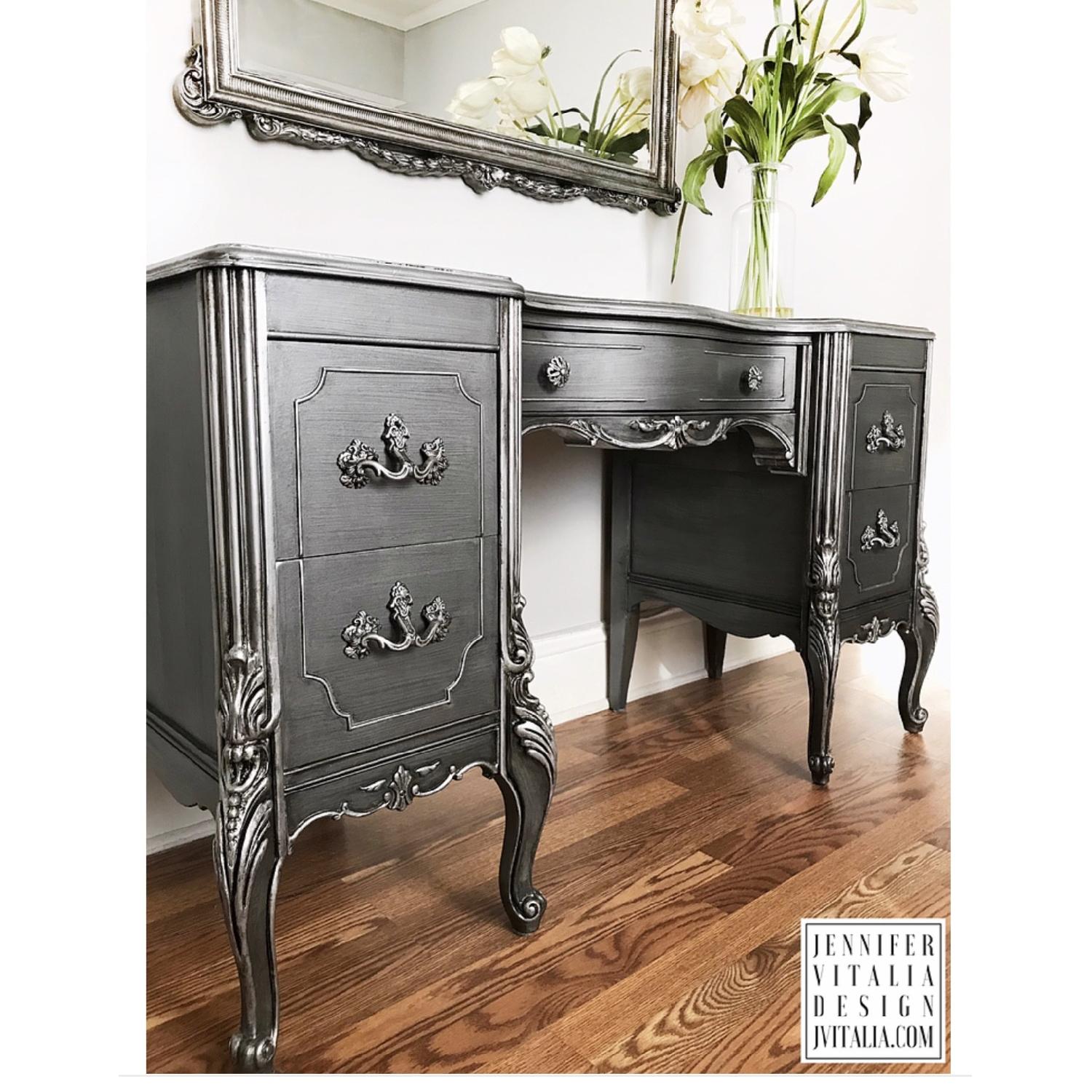 Louis XV French Makeup Vanity Desk - image-3