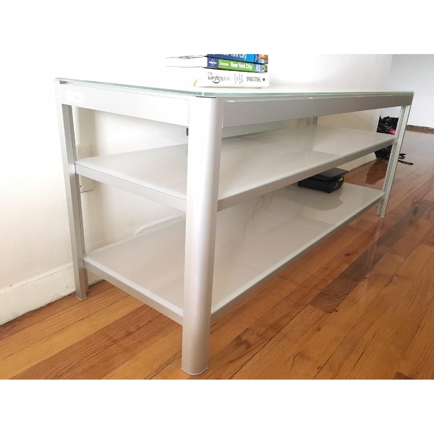 Ikea Gettorp White/Aluminum TV Unit - image-3