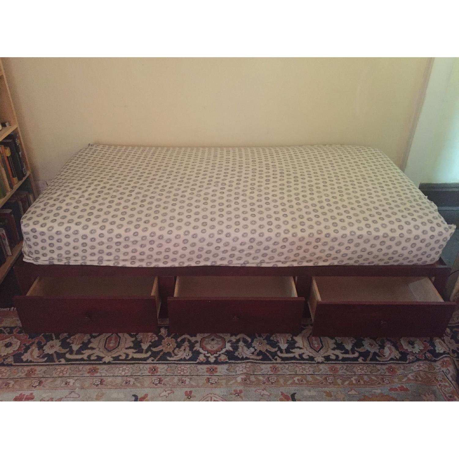 Gothic Cabinet Craft Twin Size Platform Bed w/ Drawers - image-0