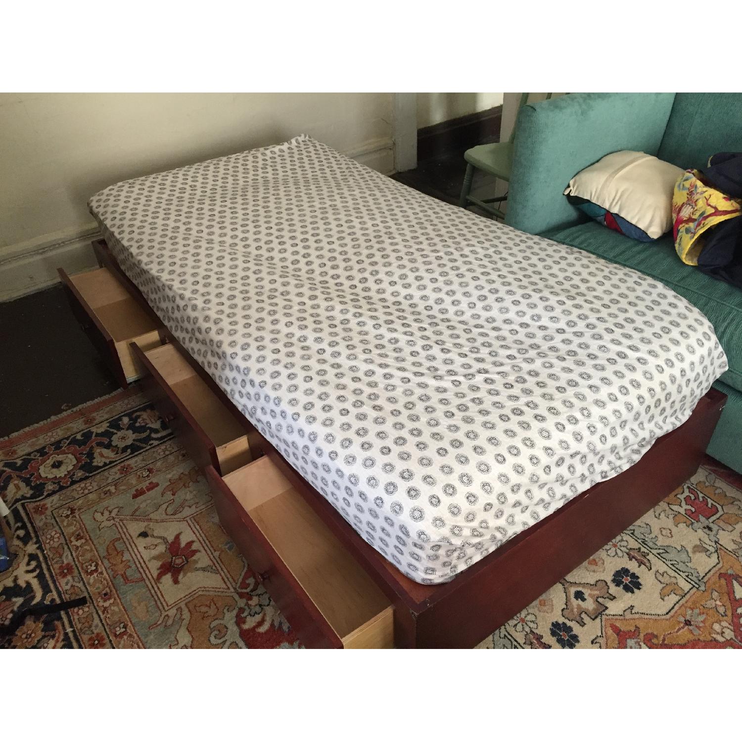 Gothic Cabinet Craft Twin Size Platform Bed w/ Drawers - image-2