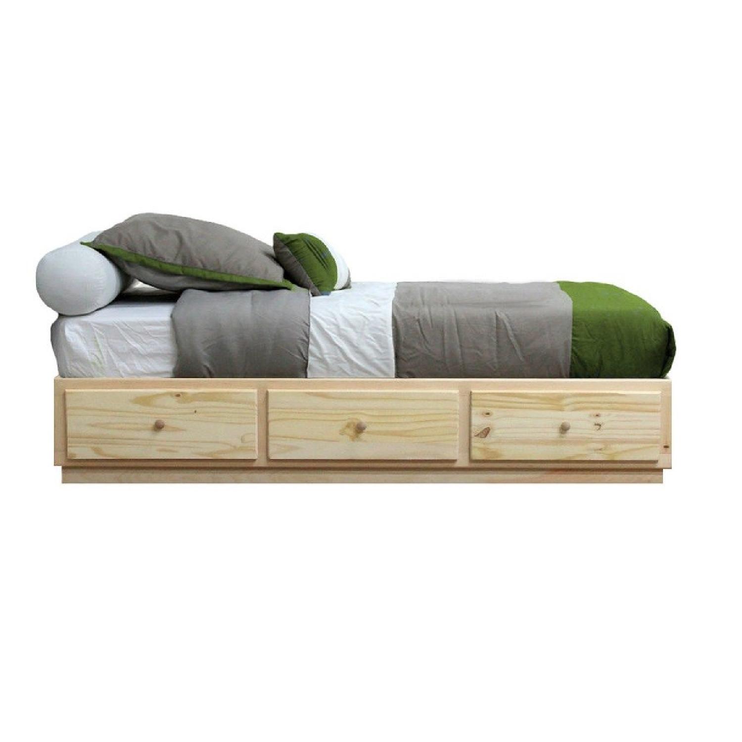 Gothic Cabinet Craft Twin Size Platform Bed w/ Drawers - image-5