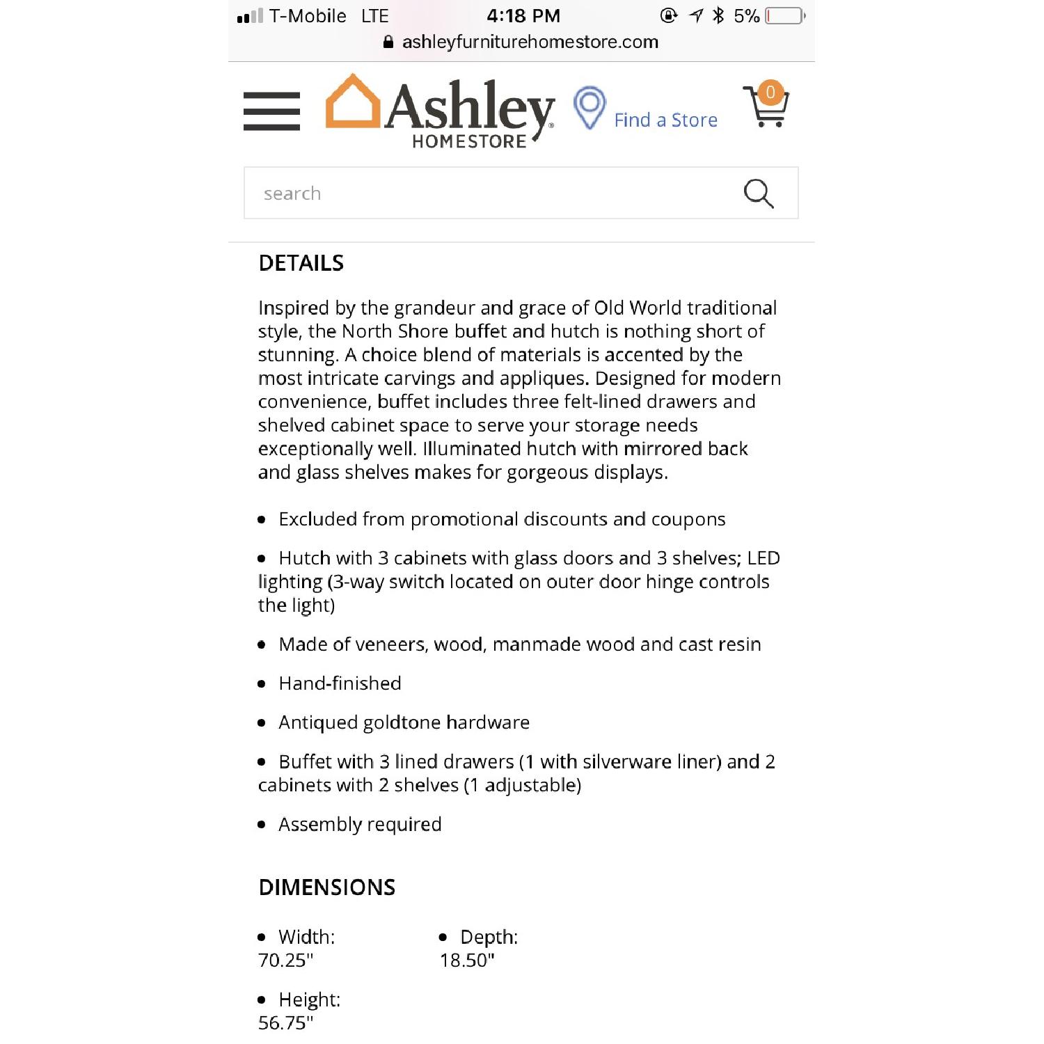 Ashley North Shore China Cabinet - image-10