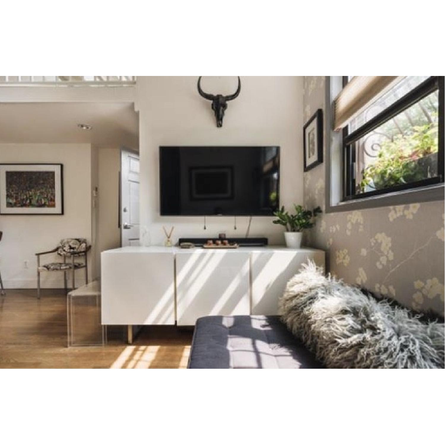 Calligaris Seattle White Lacquer Credenza - image-4