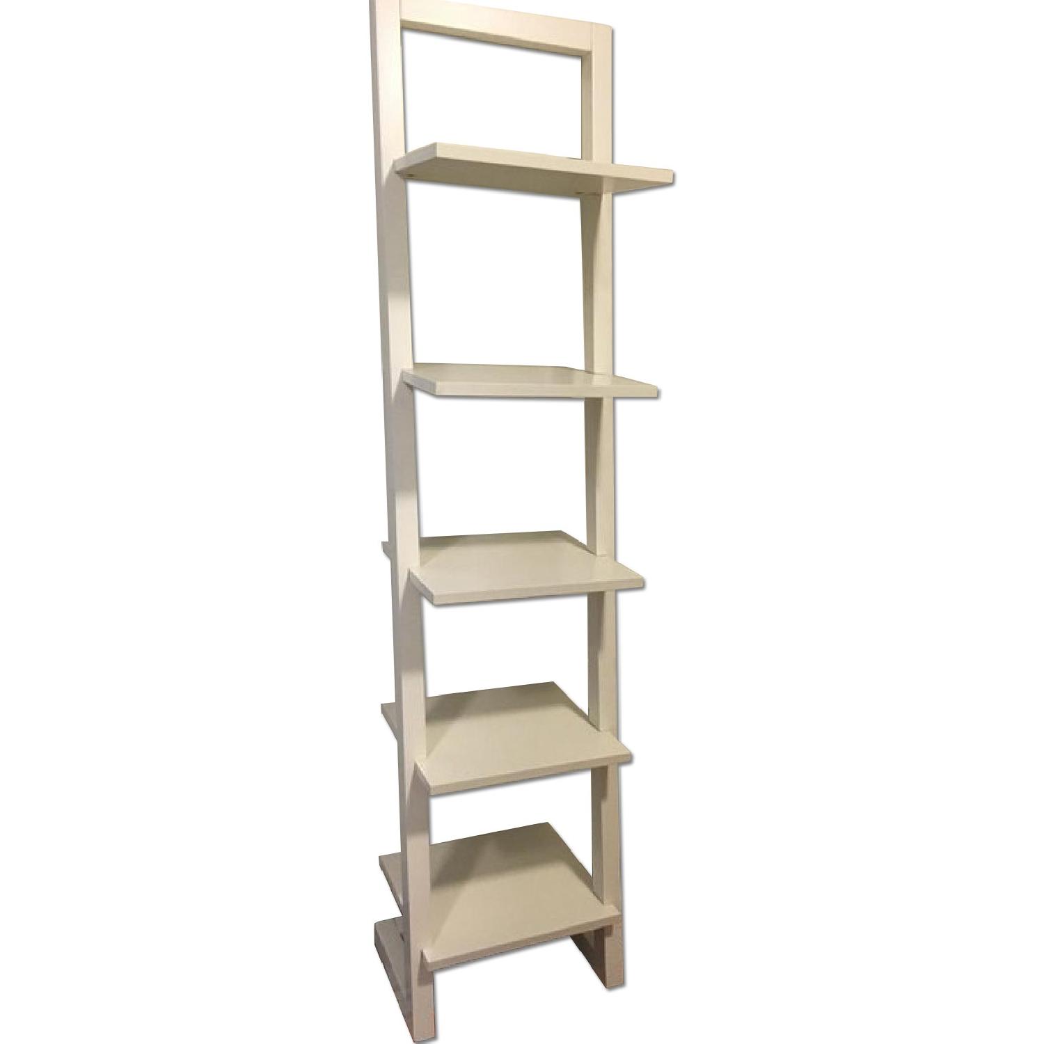 West Elm Apex Tower Bookcase in White - image-0