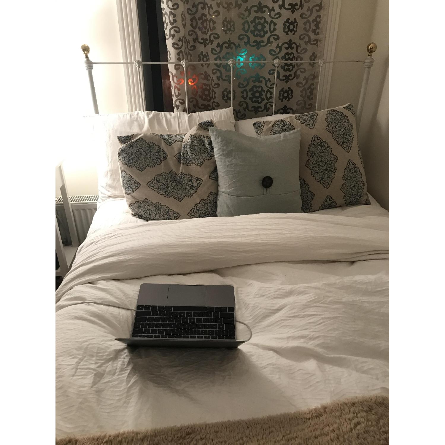 Antique Full Size Metal Bed Frame - image-1