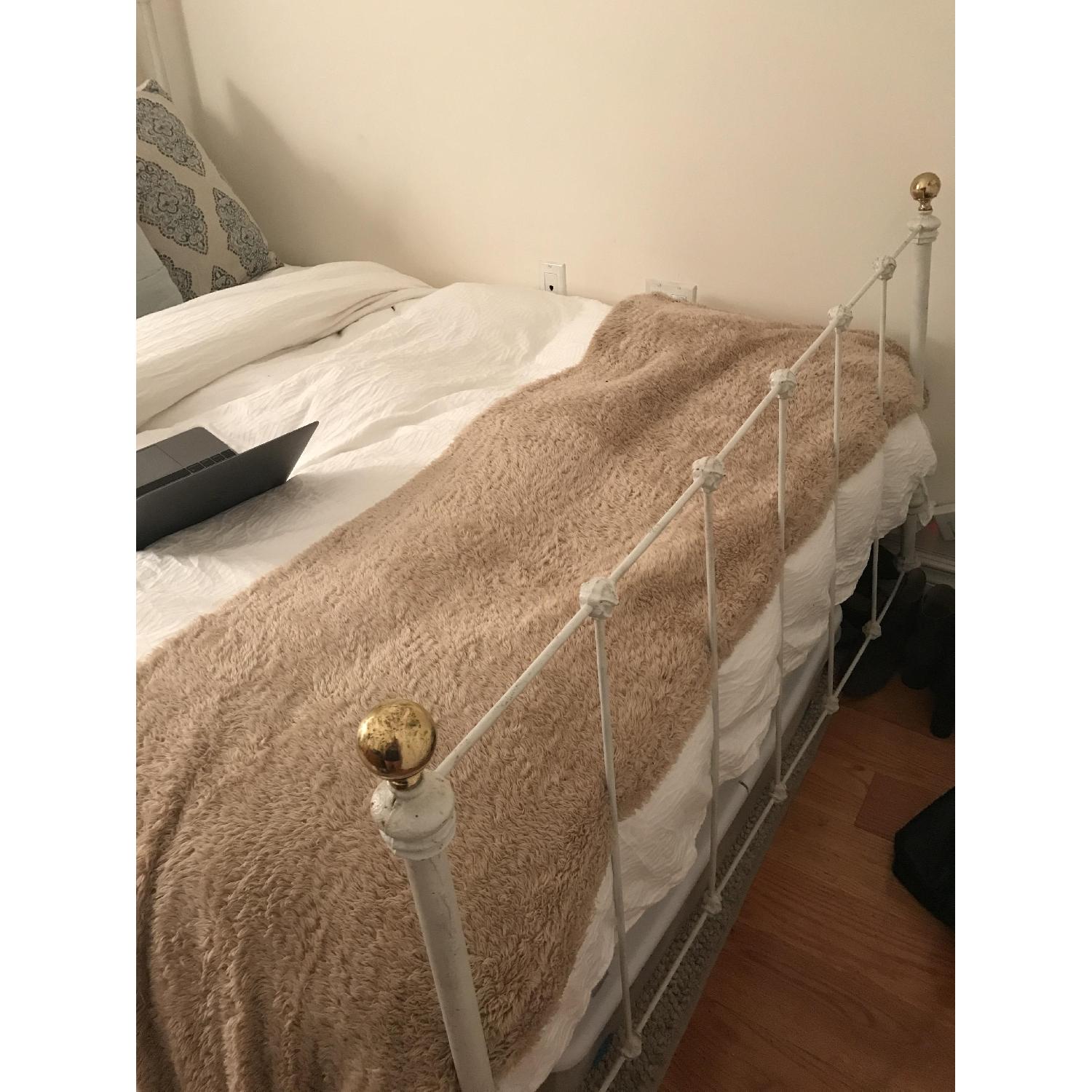 Antique Full Size Metal Bed Frame - image-2