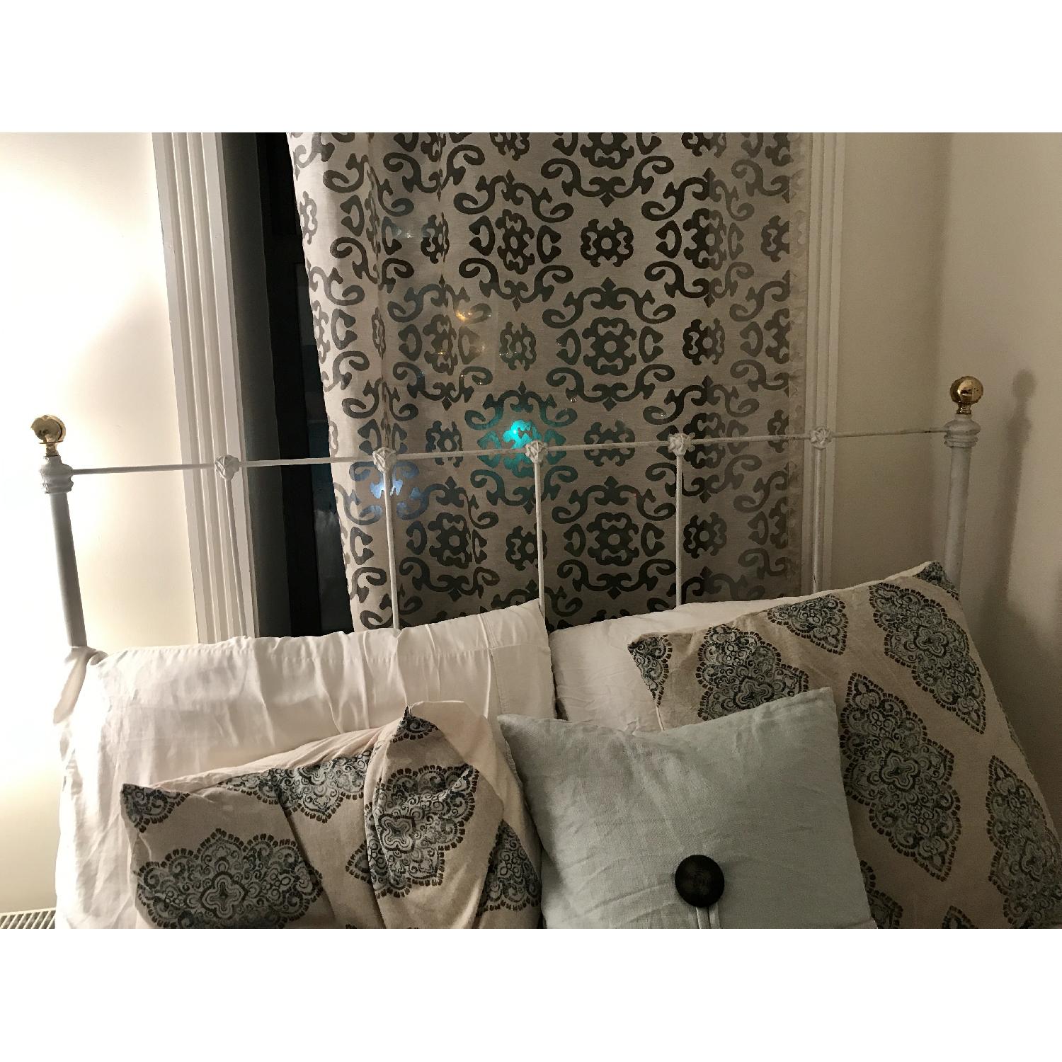 Antique Full Size Metal Bed Frame - image-3