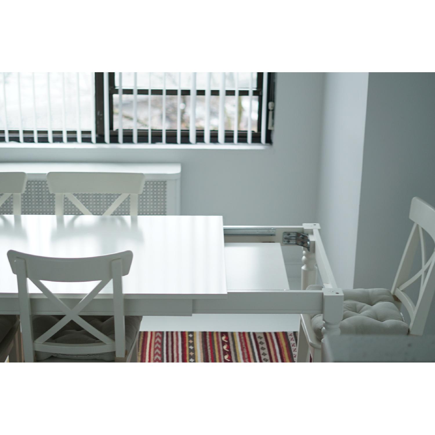 Ikea Ingatorp Extendable Dining Table w/ 6 Chairs - image-3