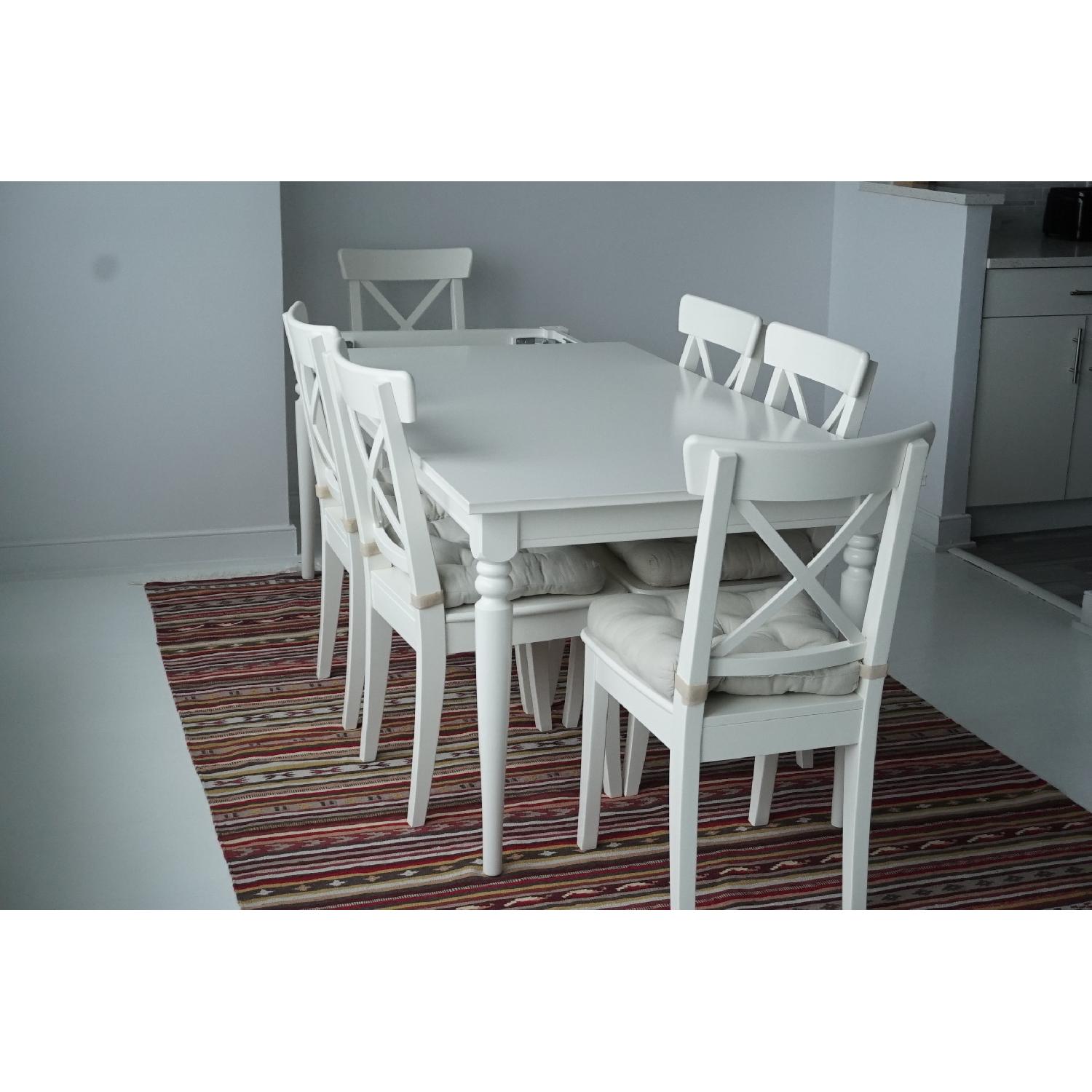 Ikea Ingatorp Extendable Dining Table w/ 6 Chairs - image-4