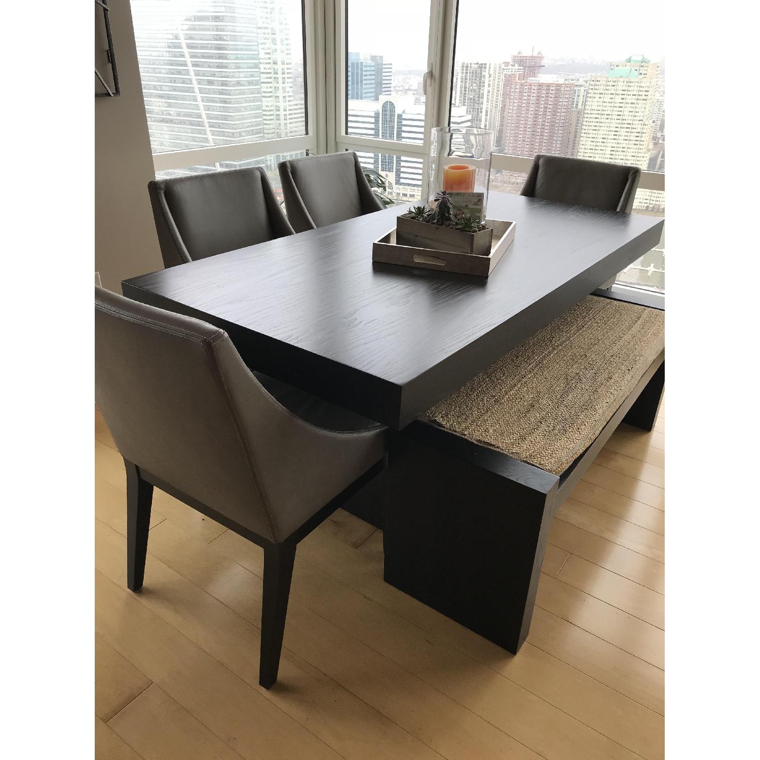 West Elm Dining Table w/ 4 Chairs + 1 Bench - AptDeco