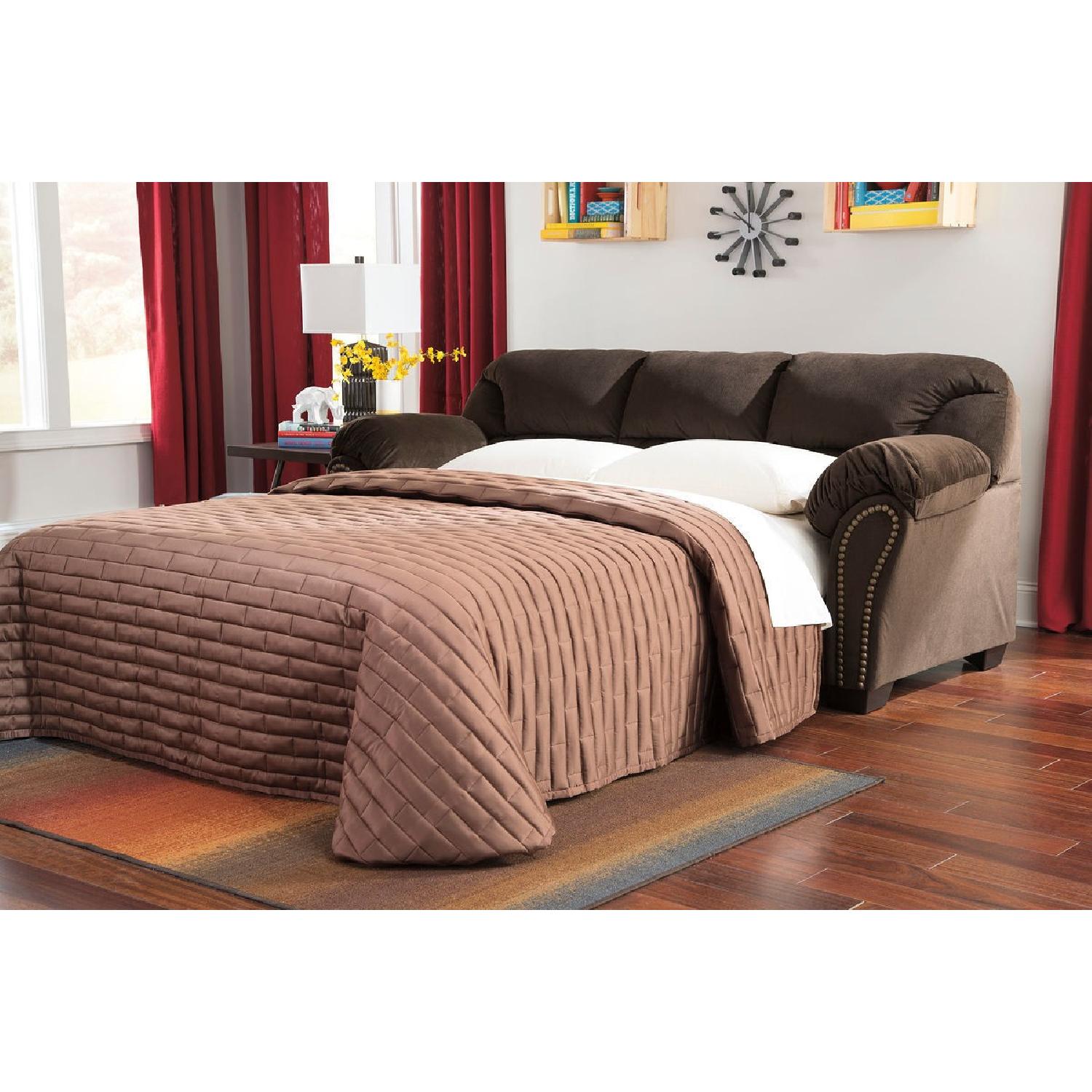 Ashley Furniture Kinlock Chocolate Full Sleeper Sofa - image-1