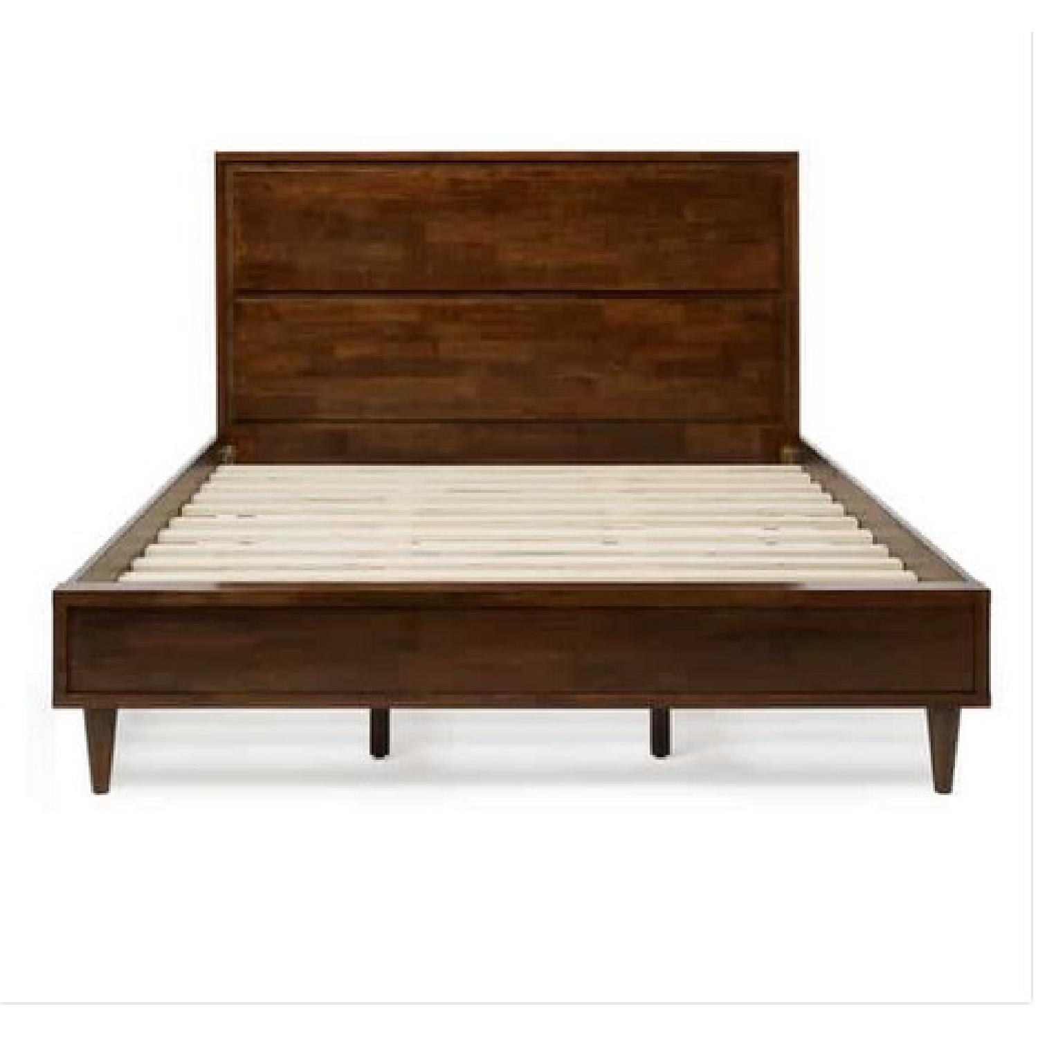 Vilas Mid-Century Style Queen Bed Frame - image-3
