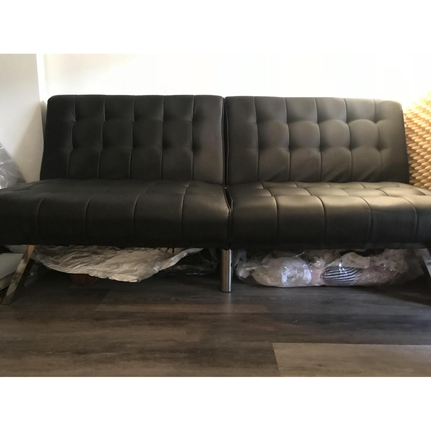 Black Convertible Twin Size Sleeper Sofa - image-3