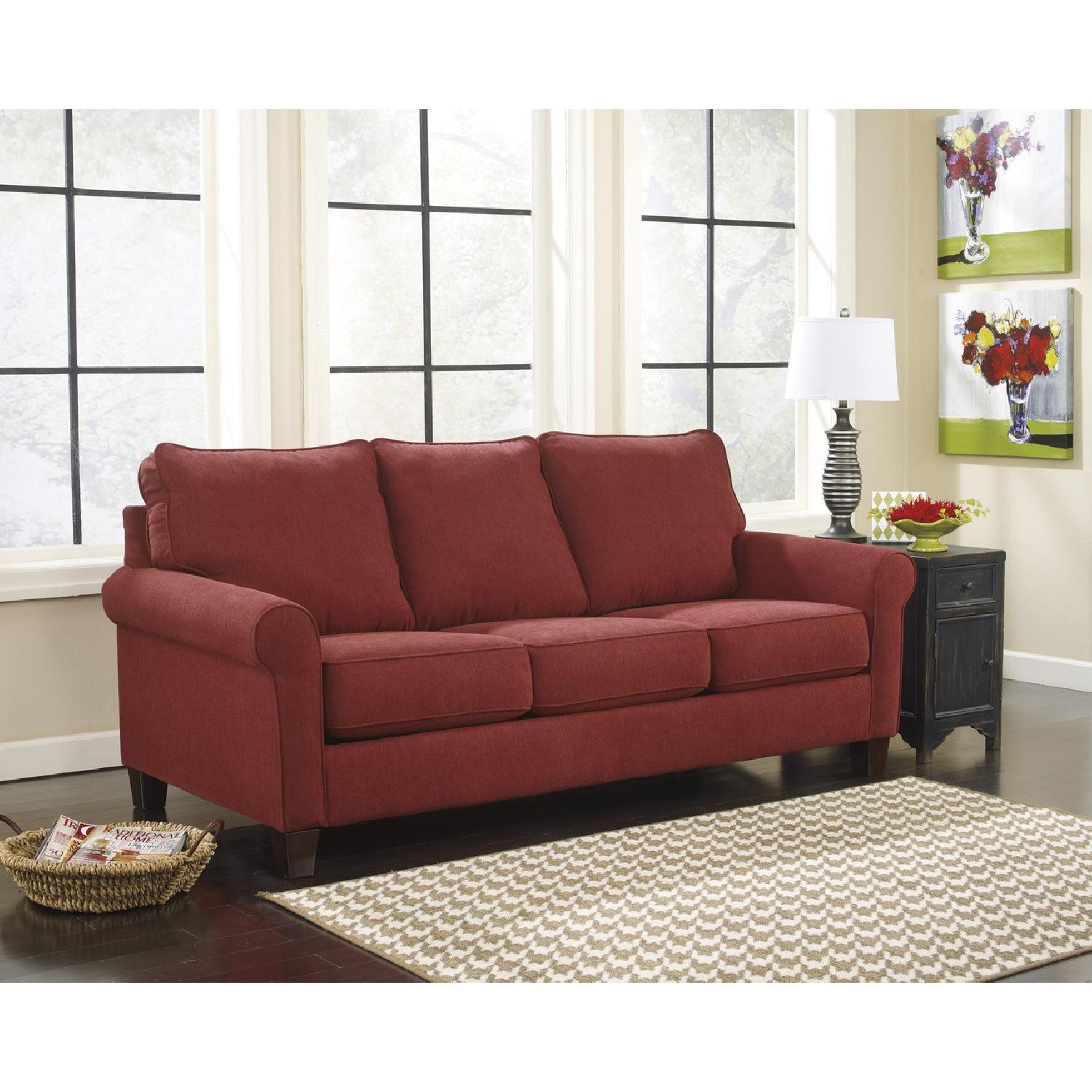 Ashley Furniture Zeth Crimson Queen Sleeper Sofa - image-3