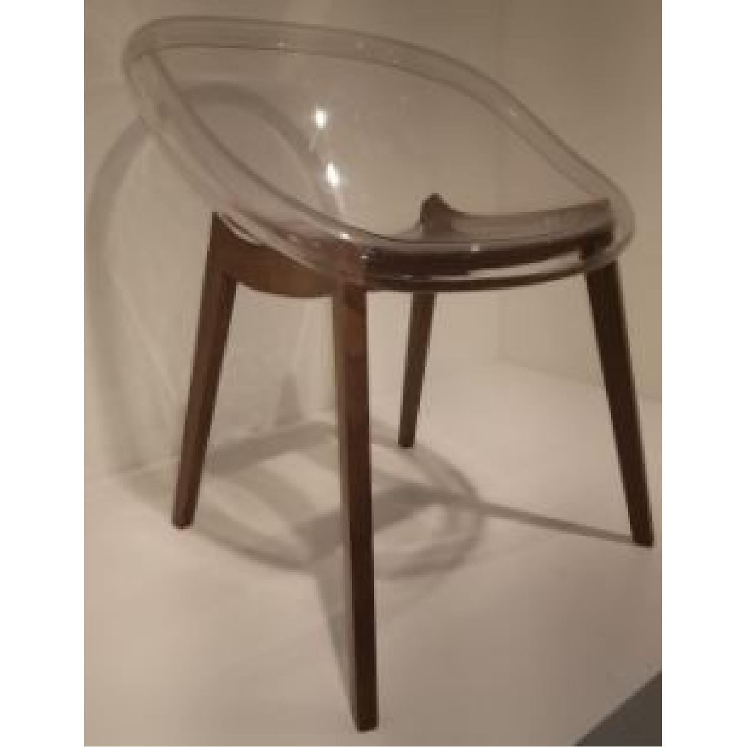 Calligaris BLOOM ダイニングチェア クリア×グラファイト Calligaris Transparent Bloom Chair - AptDeco