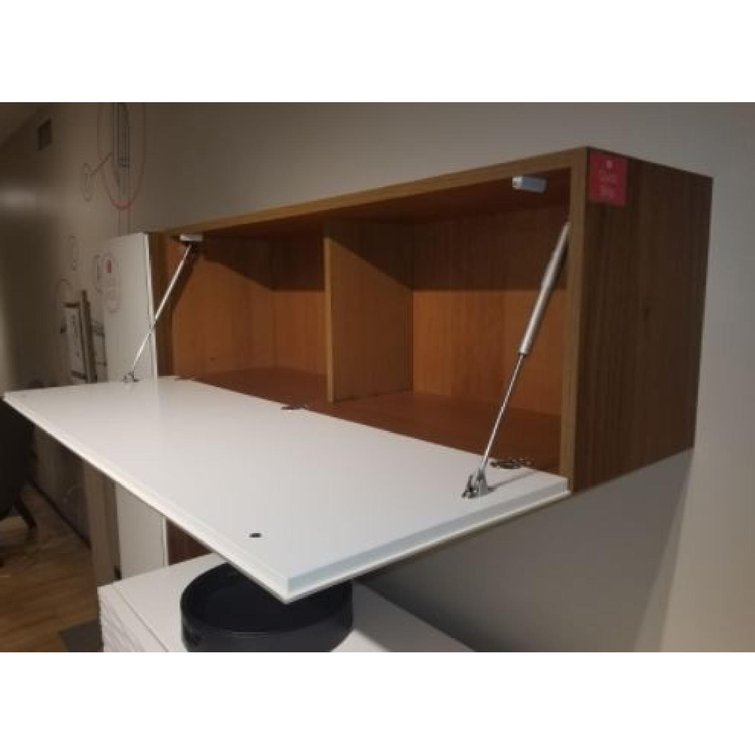 Calligaris Inbox Wall Cabinet in Walnut w/ Glass Doors - image-2