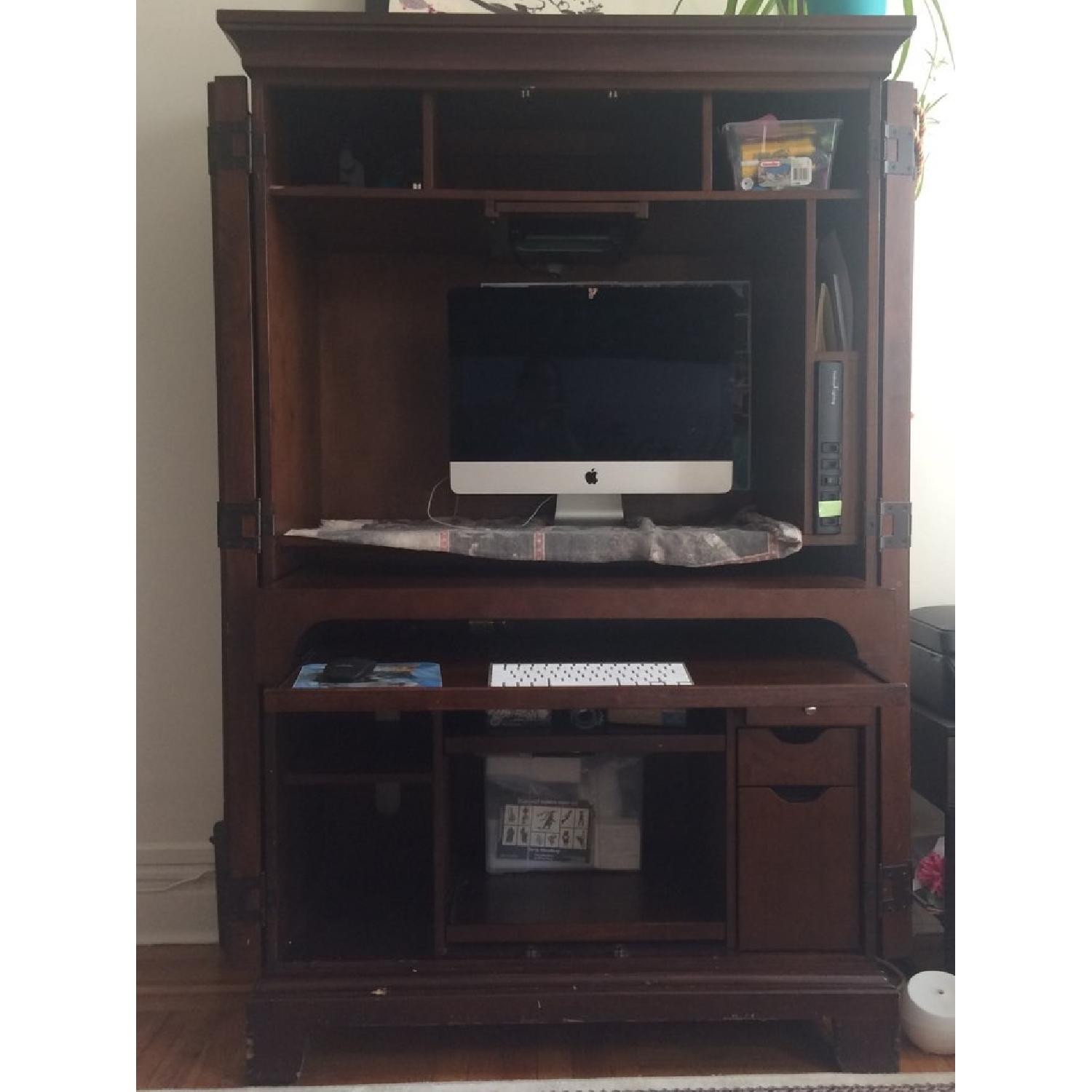 Raymour & Flanigan Urban Crossings Computer Armoire - image-1