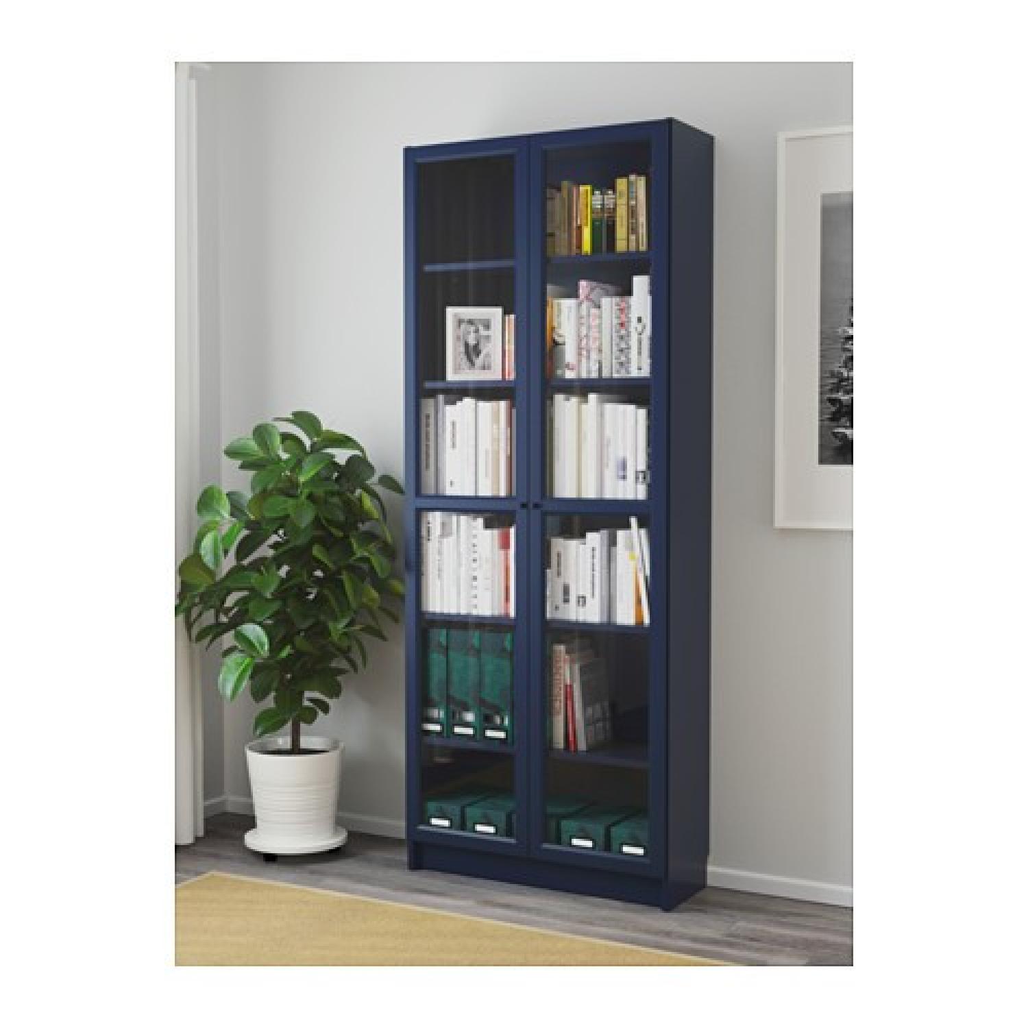 Ikea Billy Bookcase w/ Glass Doors - image-2