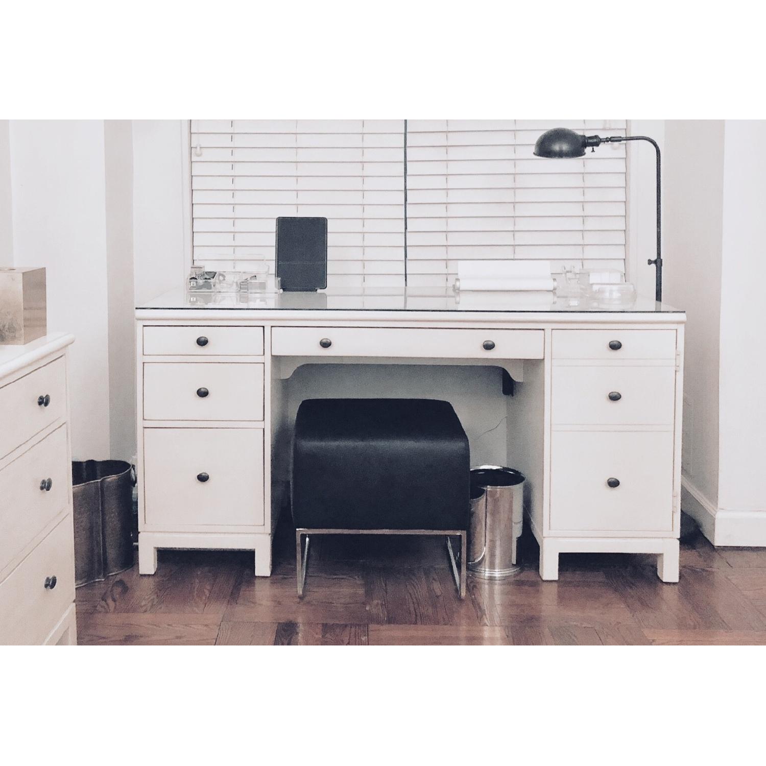 Ethan Allen Tango Double Pedestal Desk - image-1