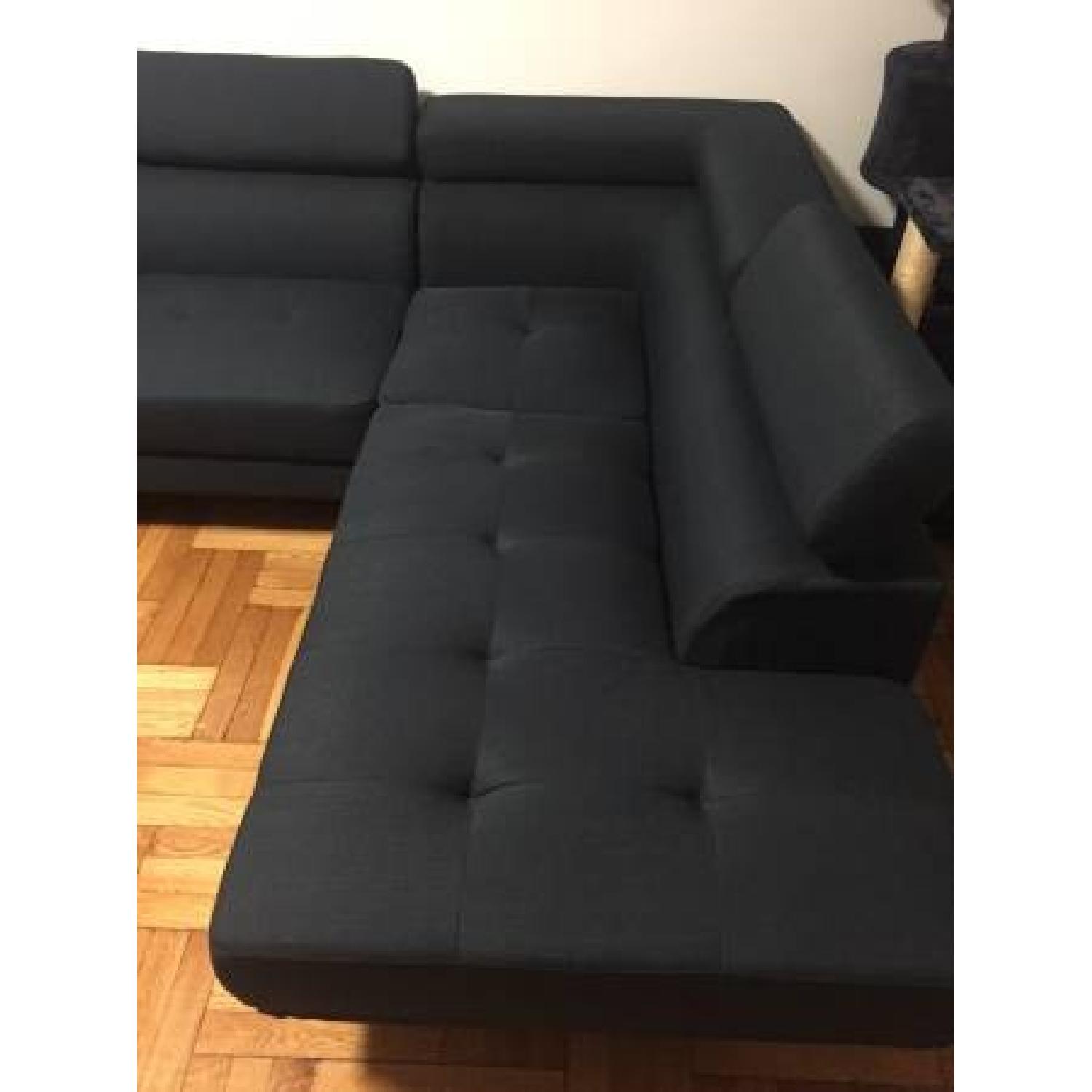 Infini Furnishings 2-Piece Blue Sectional - image-3