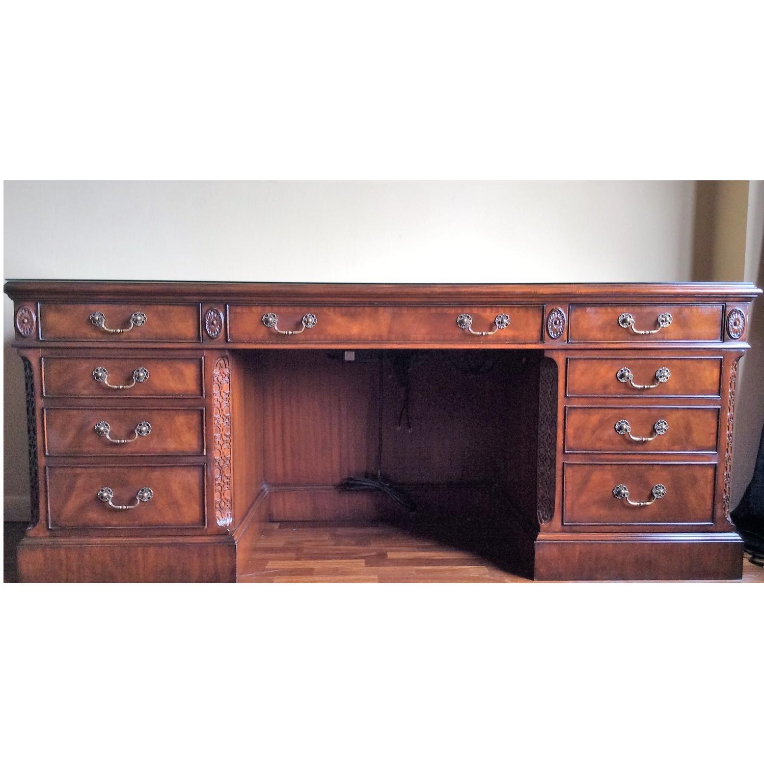 Lloyd Buxton Mahogany & Oak Computer Desk - image-3