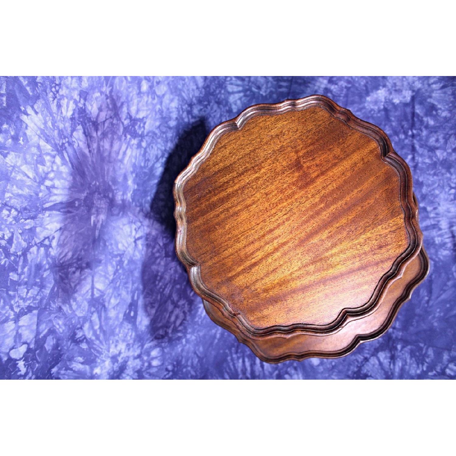 Antique English Style 2 Tier Dumbwaiter Pie Crust Table - image-2