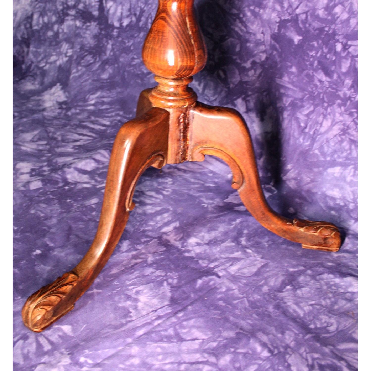 Antique English Style 2 Tier Dumbwaiter Pie Crust Table - image-4