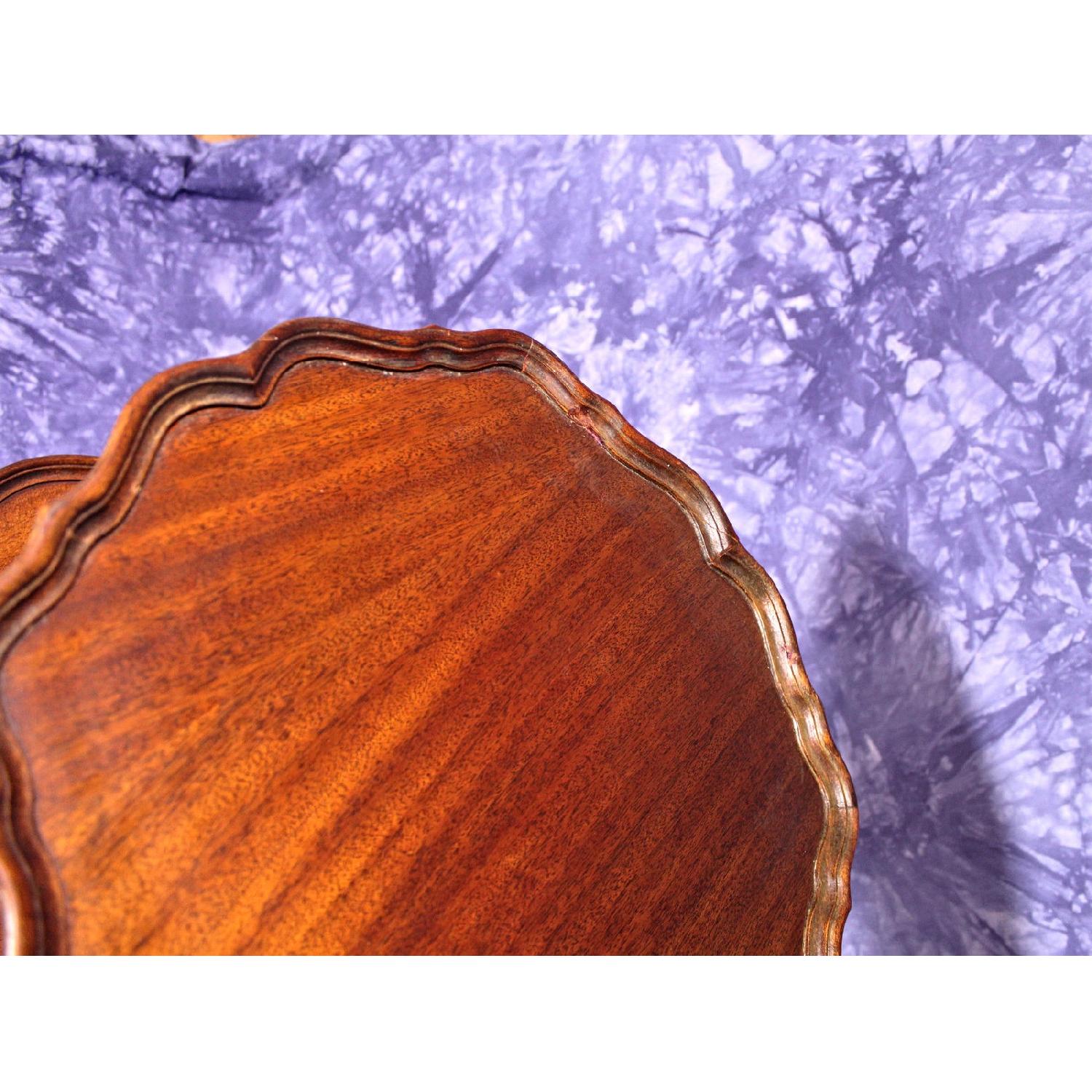 Antique English Style 2 Tier Dumbwaiter Pie Crust Table - image-6