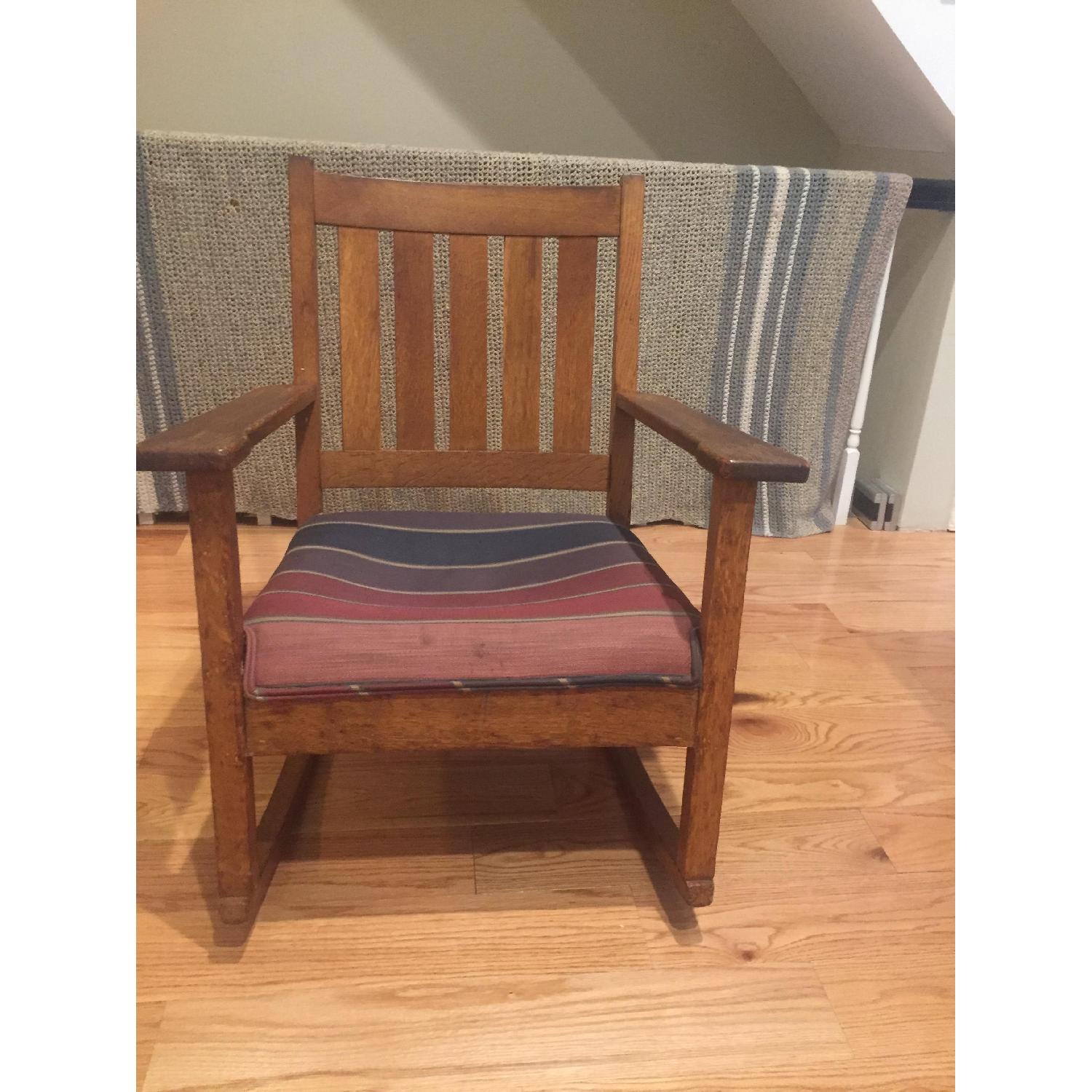 Antique Mission Oak Rocker - image-2