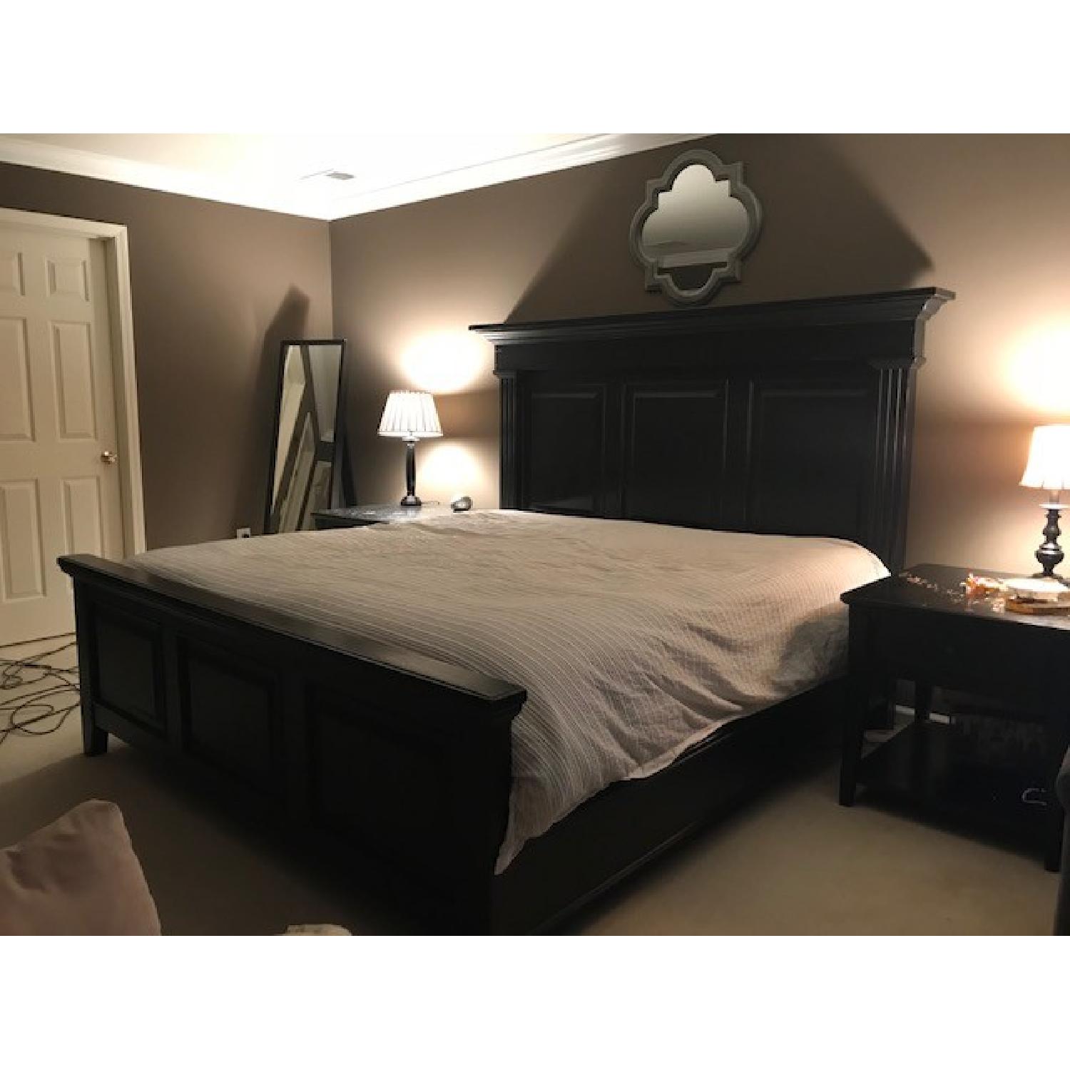 Thomasville King Size Bed Frame w/ Headboard & Footboard - image-2