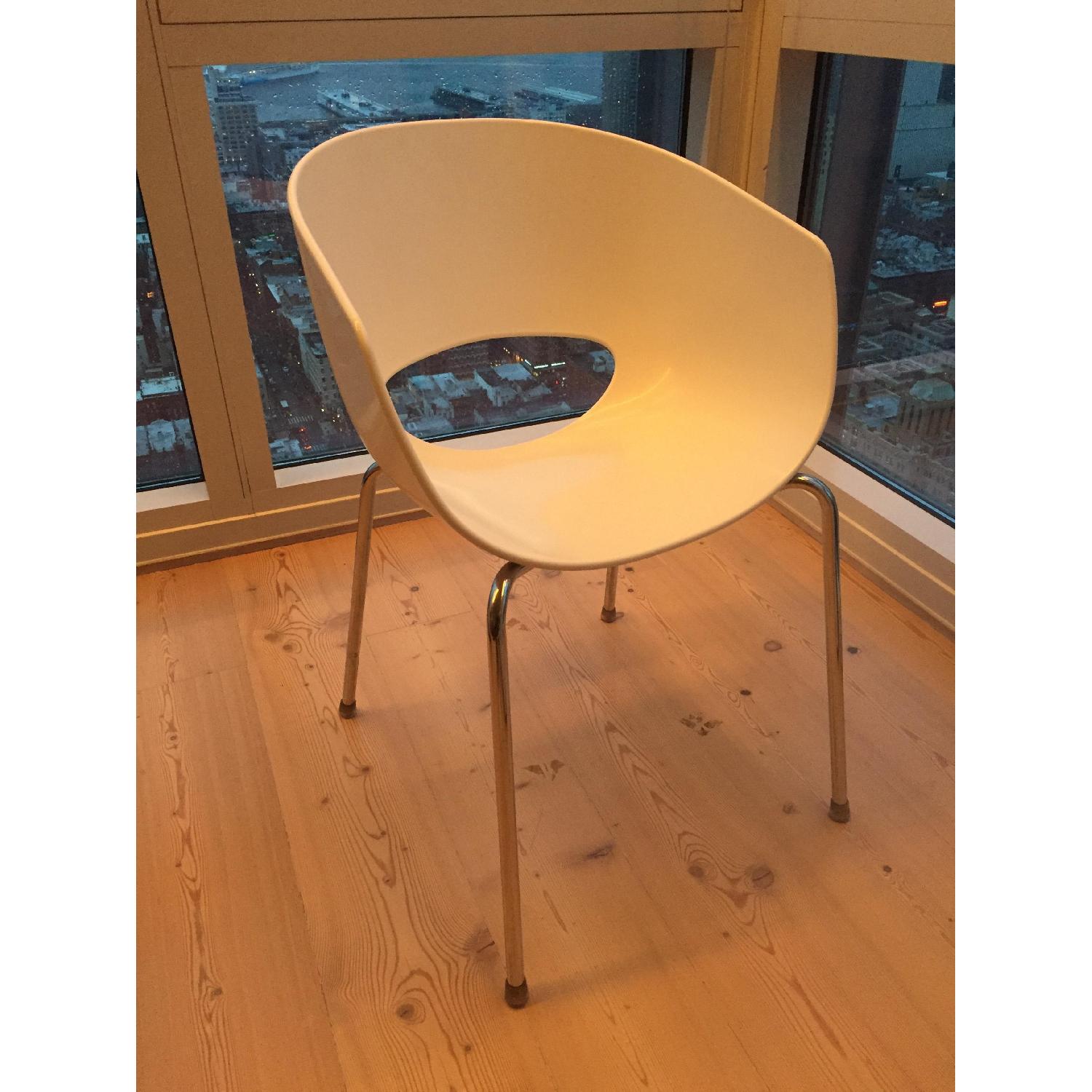CB2 Orbit White Chair - image-2