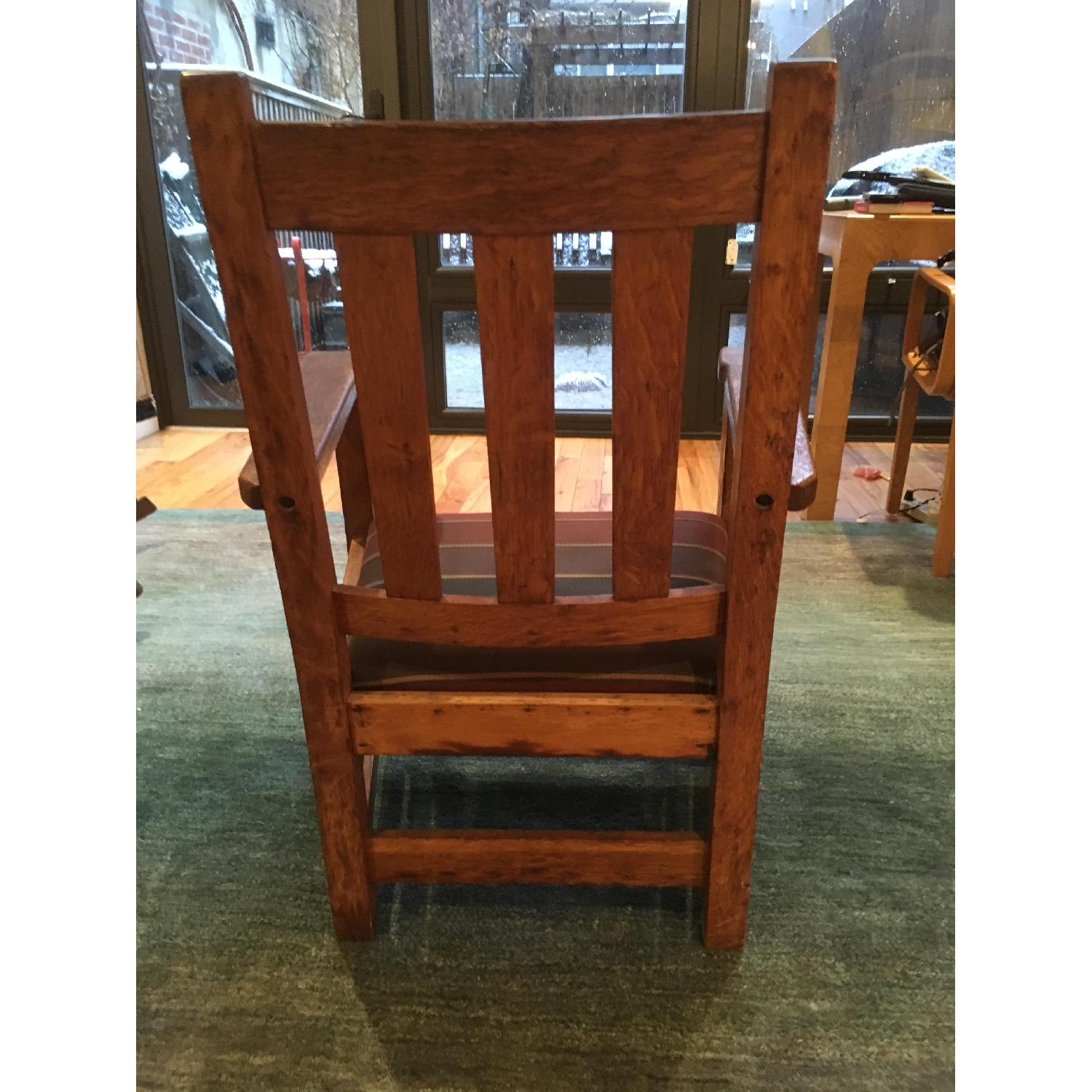 Antique Mission Oak Armchair - image-3