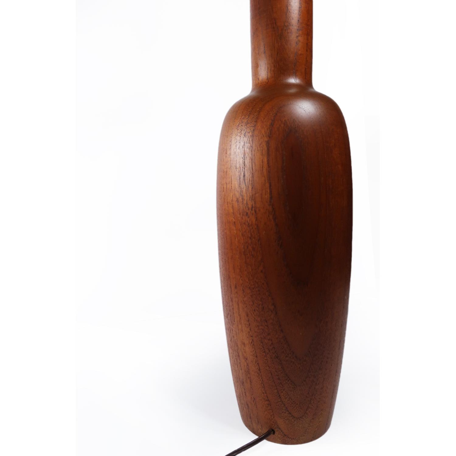 Mid Century Modern Teak Turned Table Lamp - image-4
