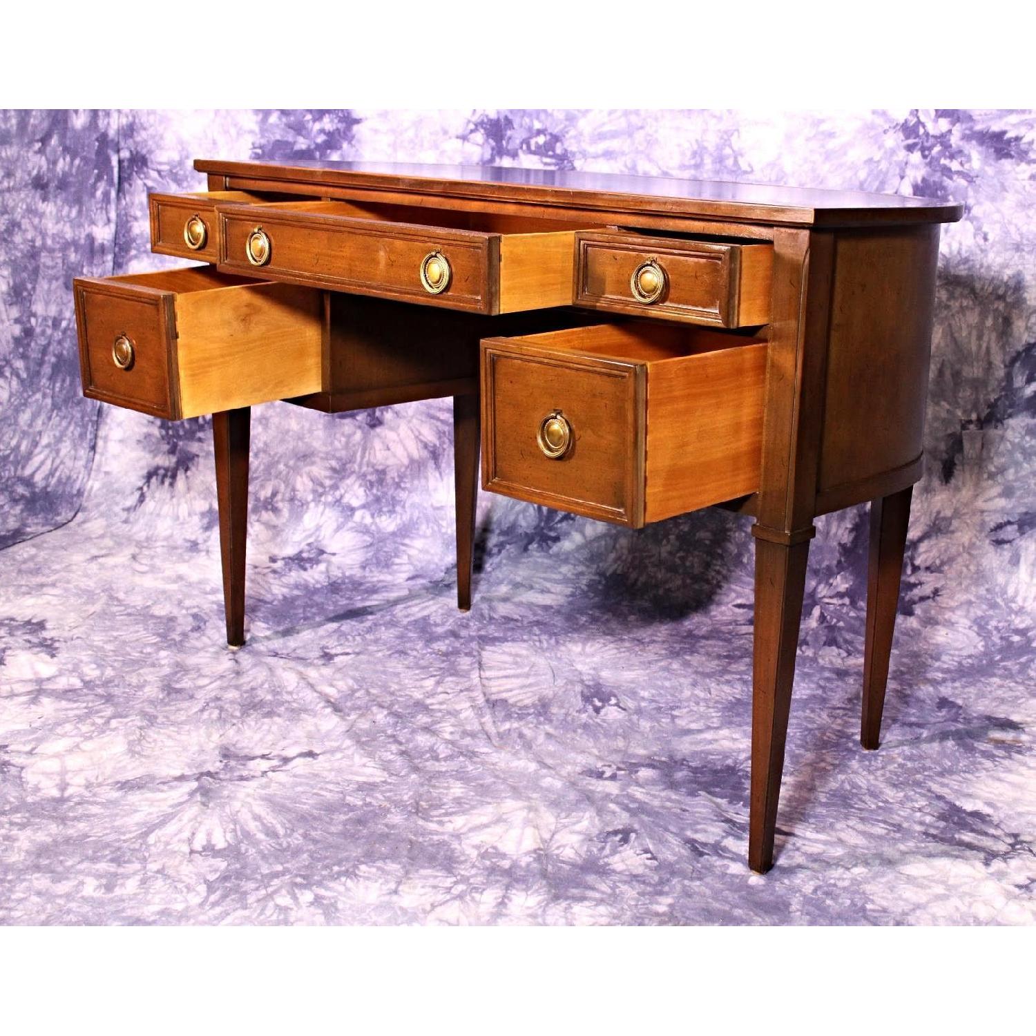 Sligh Furniture Leather Top Neoclassical Mid Century Desk - image-3