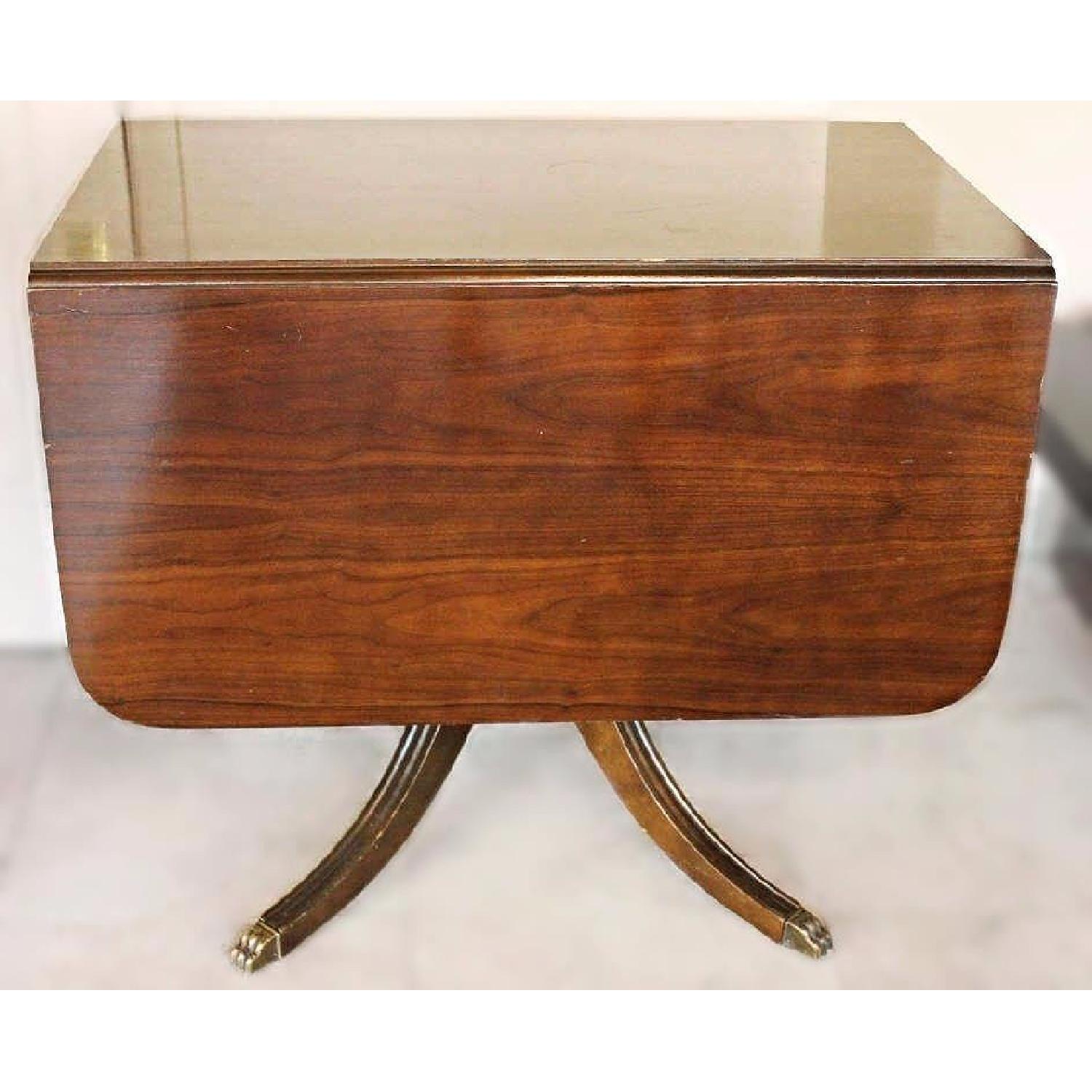 Mahogany Drop Leaf Claw Foot Dining Table - image-1