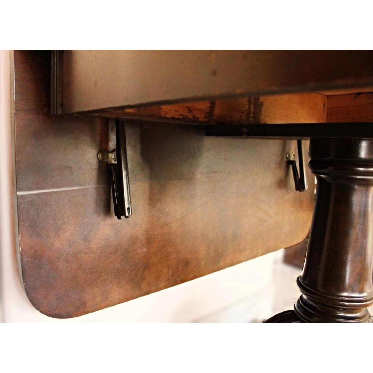 Mahogany Drop Leaf Claw Foot Dining Table - image-4