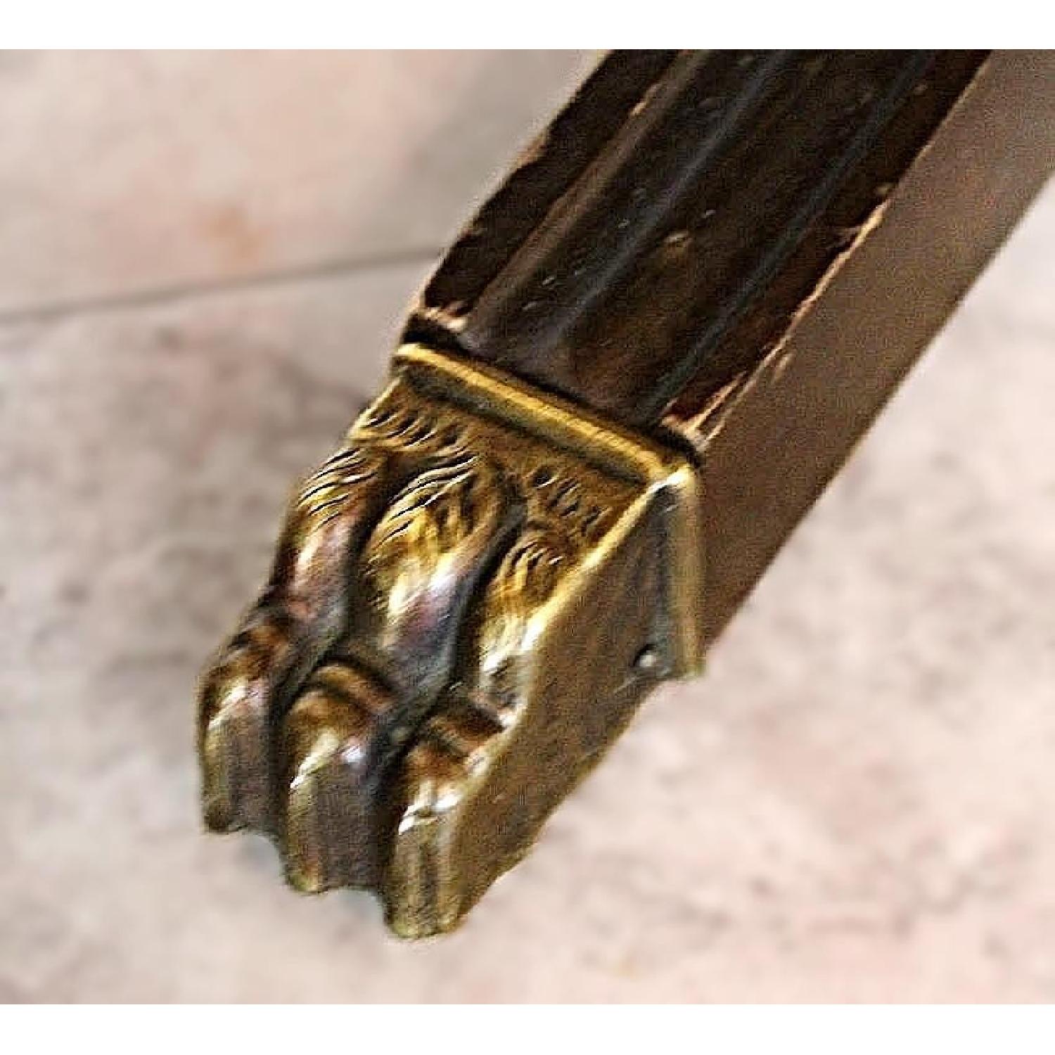 Mahogany Drop Leaf Claw Foot Dining Table - image-6