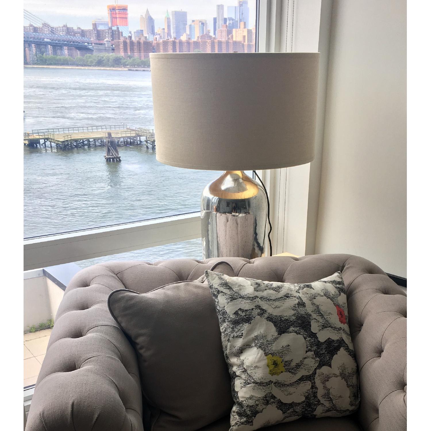 Restoration Hardware Vintage Style Silver Table Lamp Base - image-1