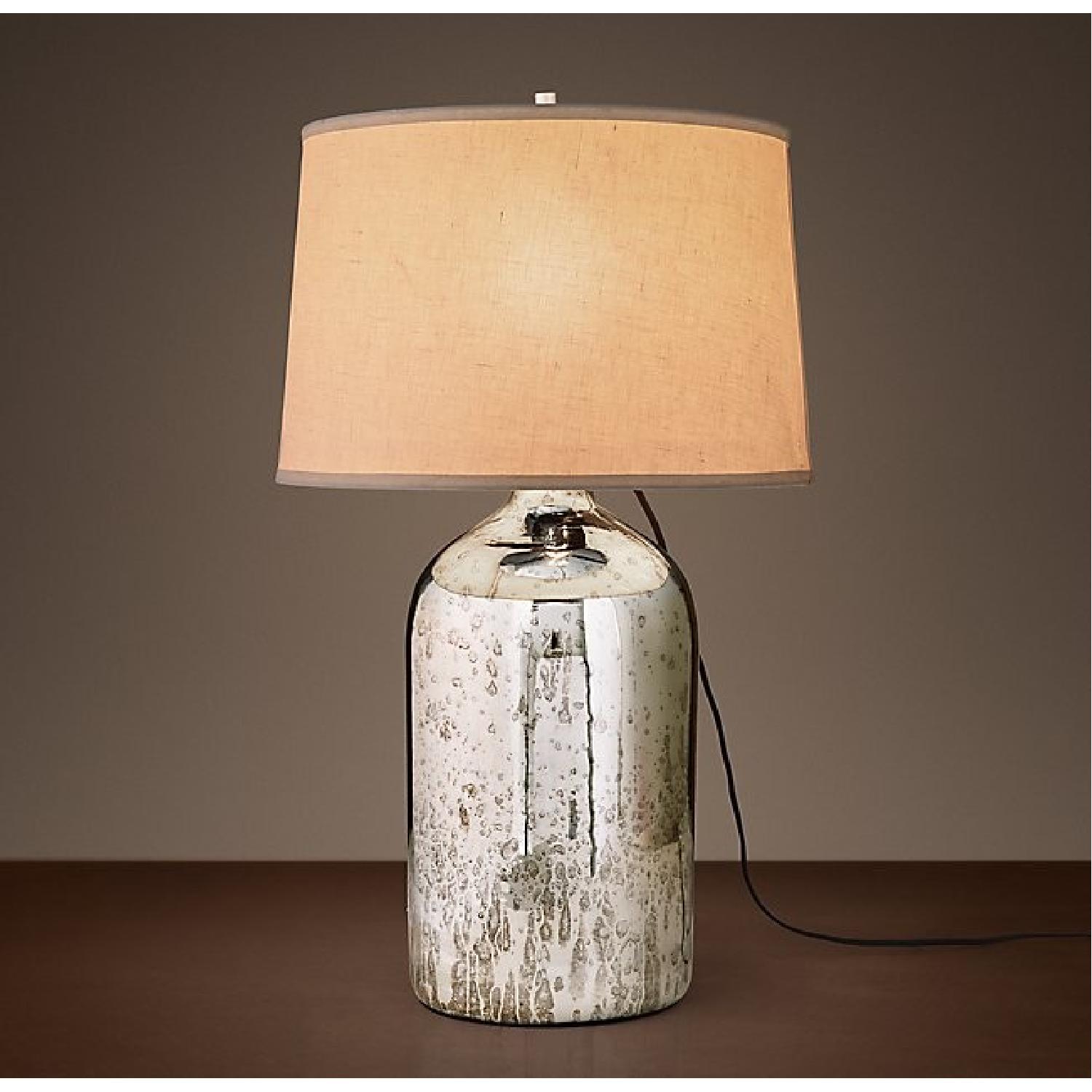Restoration Hardware Vintage Style Silver Table Lamp Base - image-0