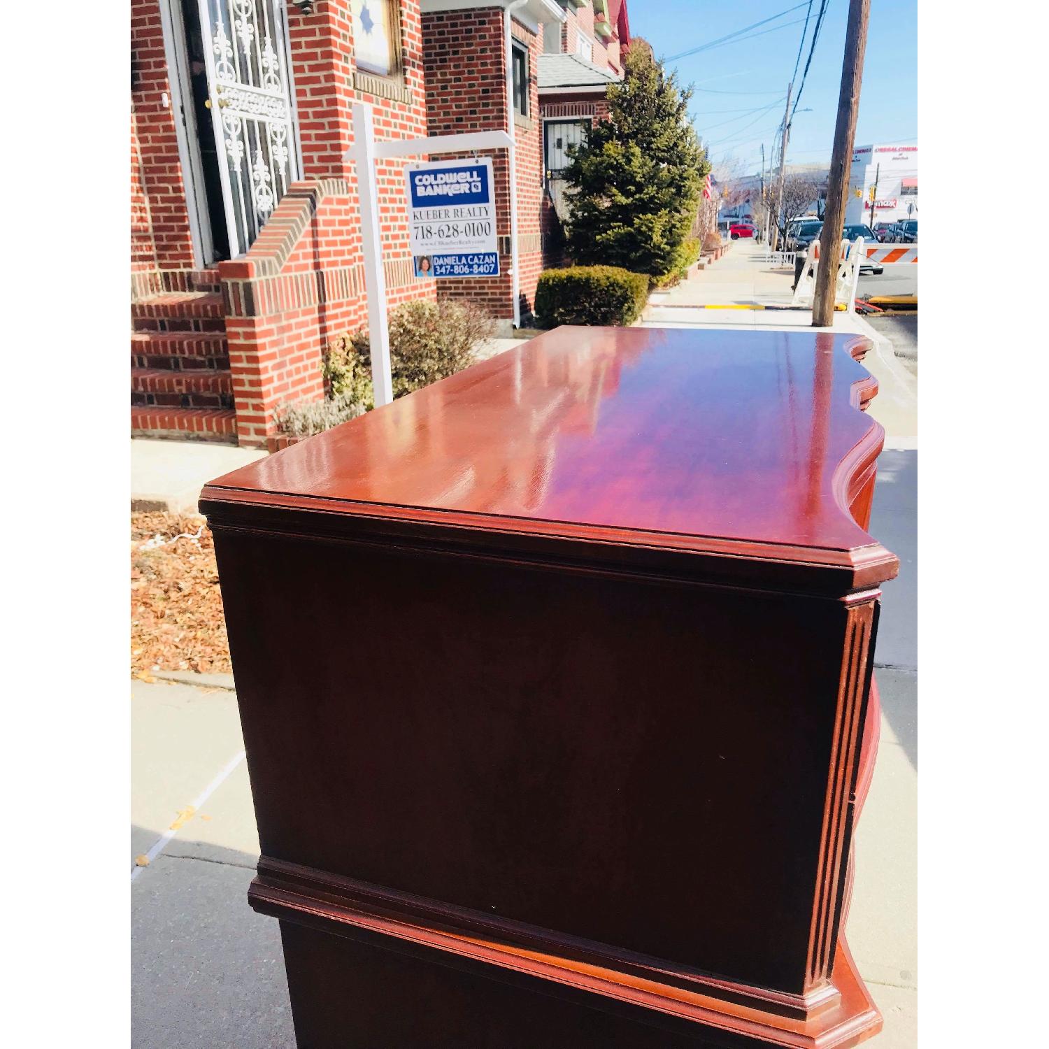 Ebert Furniture Antique Mahogany Dresser w/ Leather Front - image-6